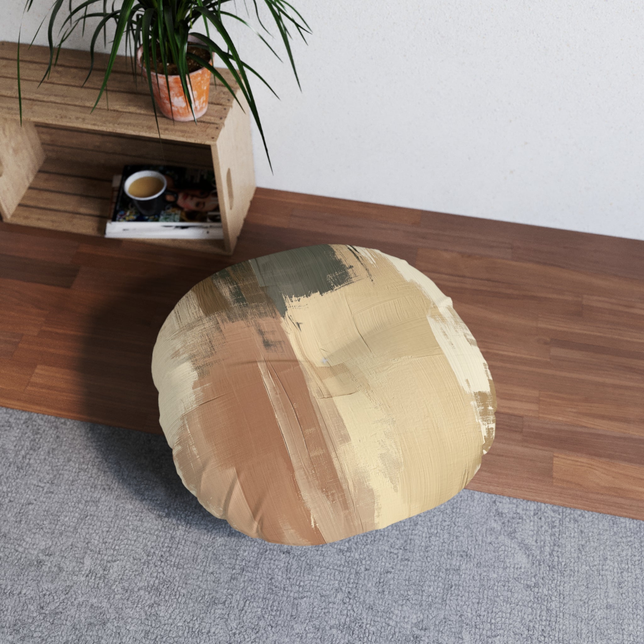 Boho Round Tufted Floor Pillow