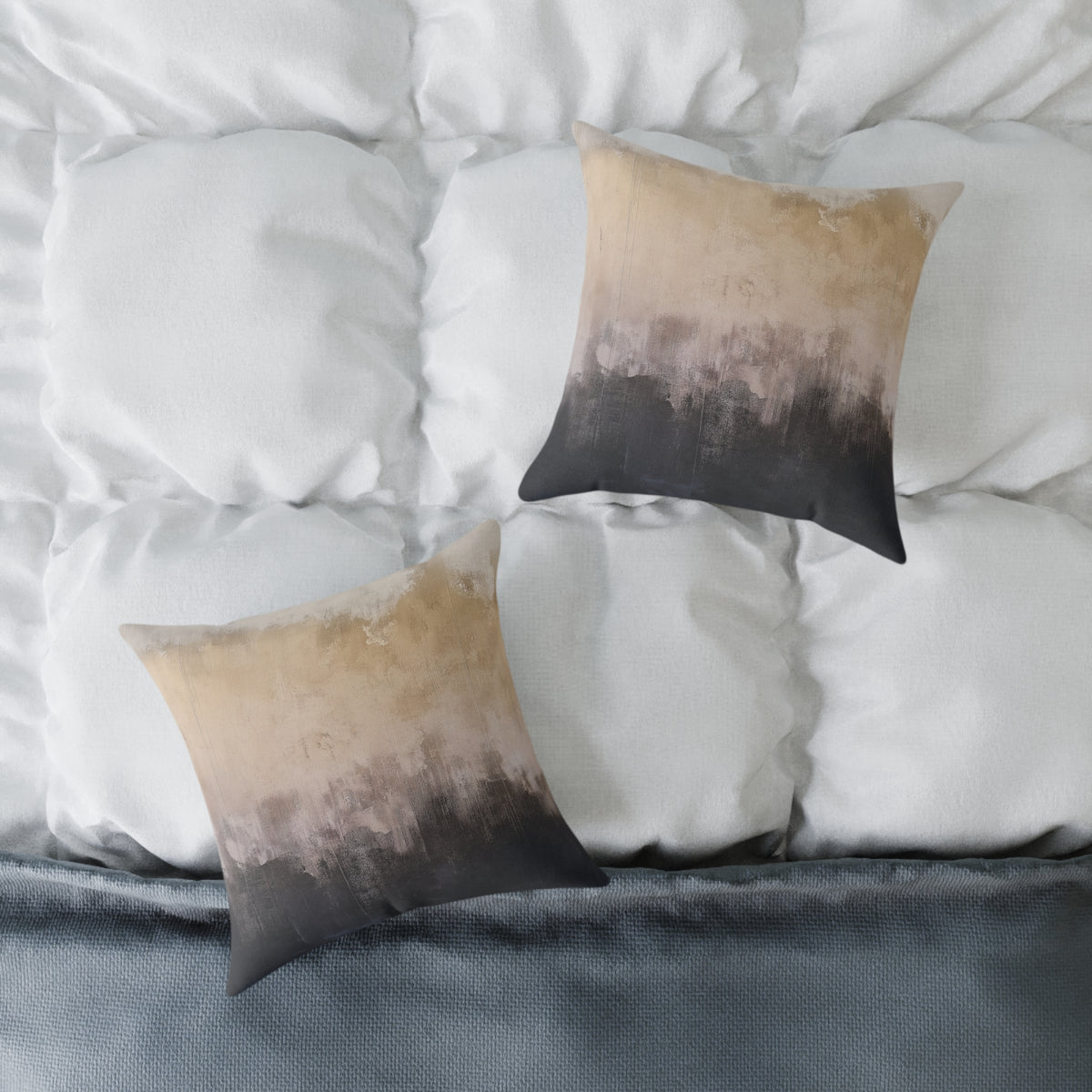 Modern Abstract Square Poly Canvas Pillow