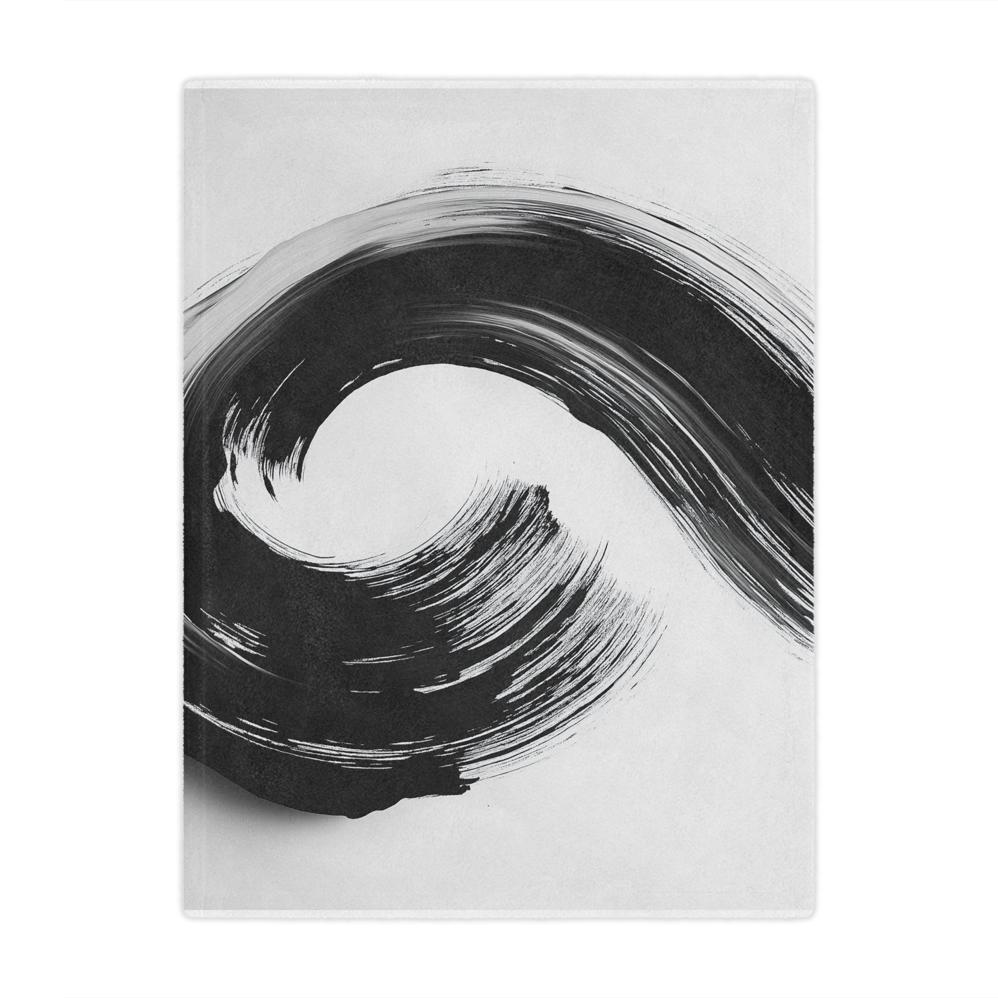 Abstract Black & White Minky Blanket