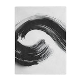 Abstract Black & White Minky Blanket