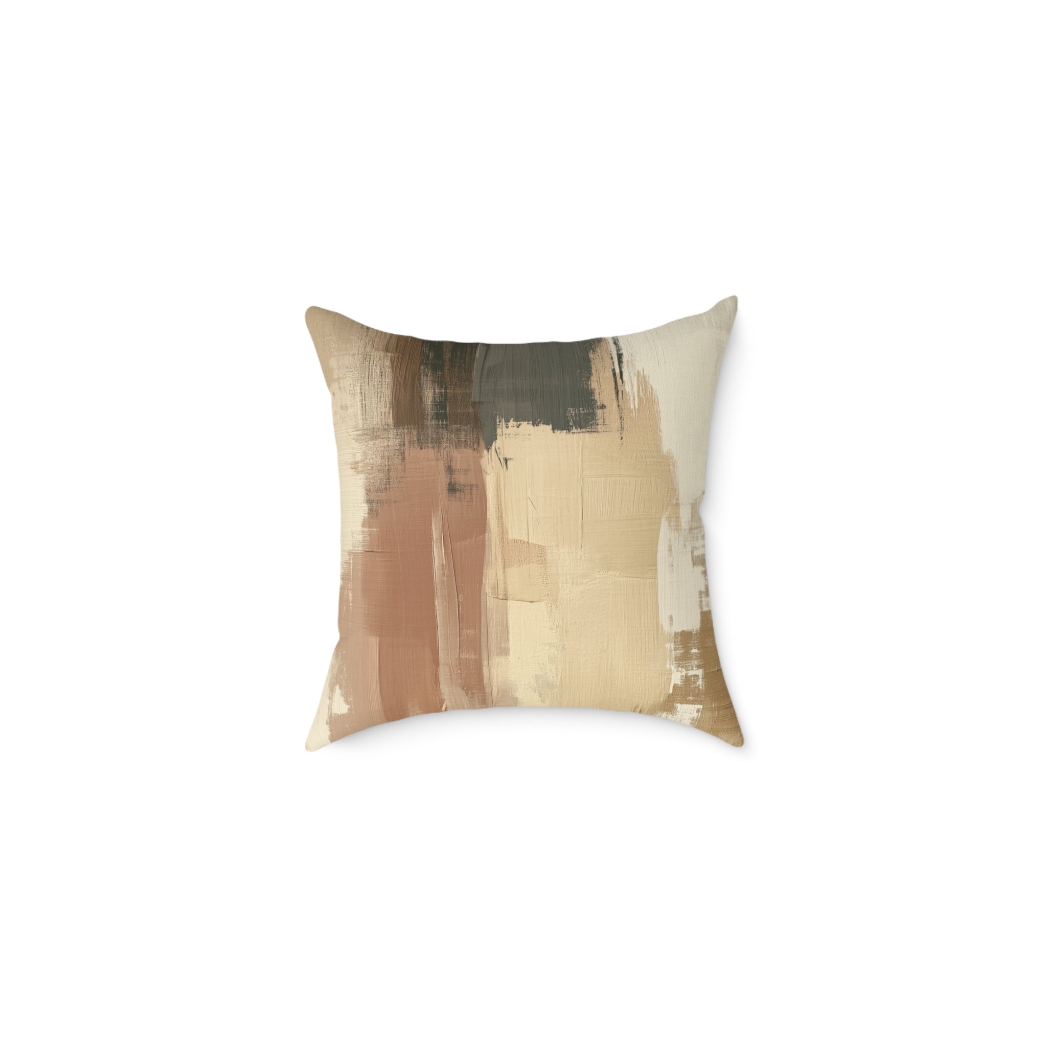 Abstract Boho Square Poly Canvas Pillow