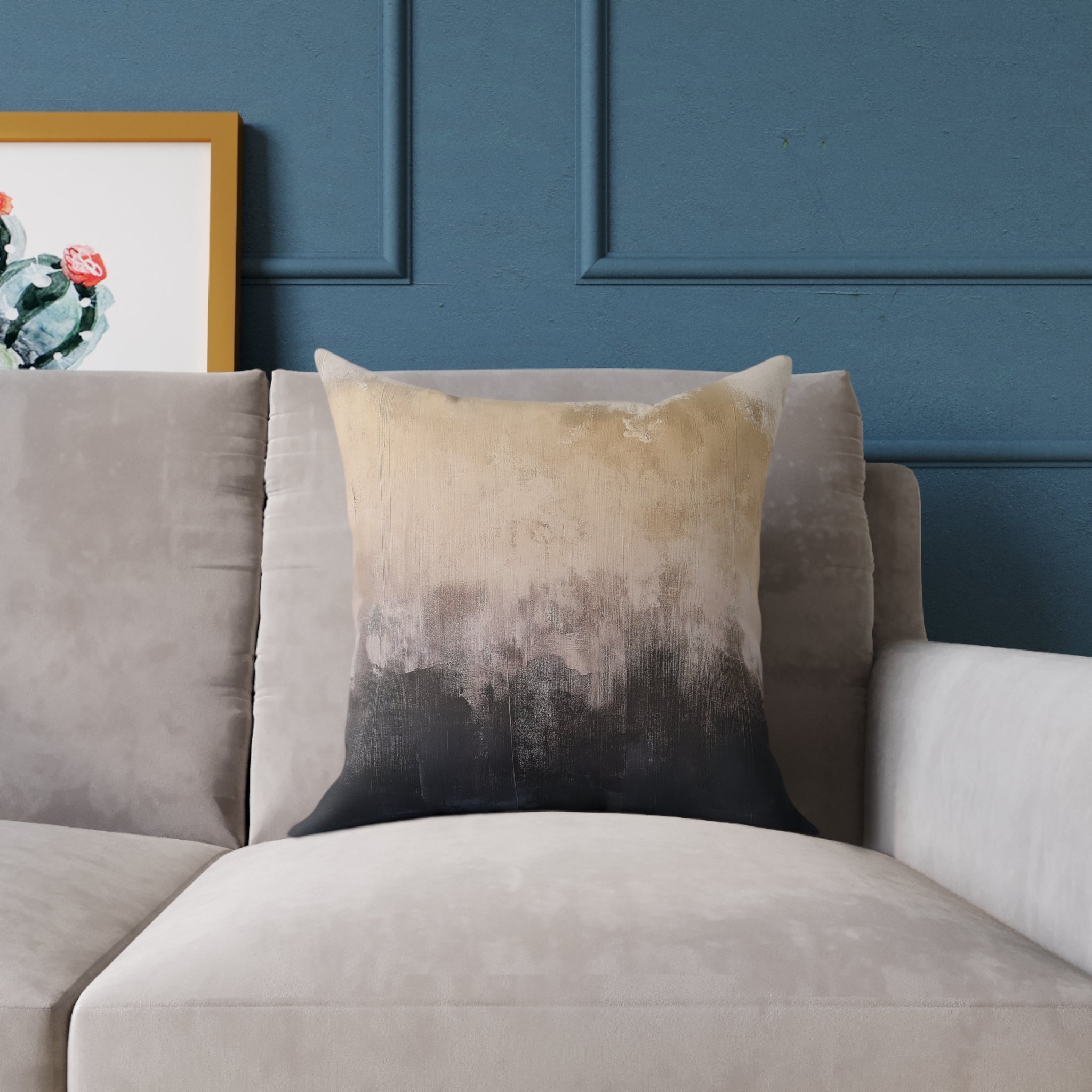Modern Abstract Square Poly Canvas Pillow
