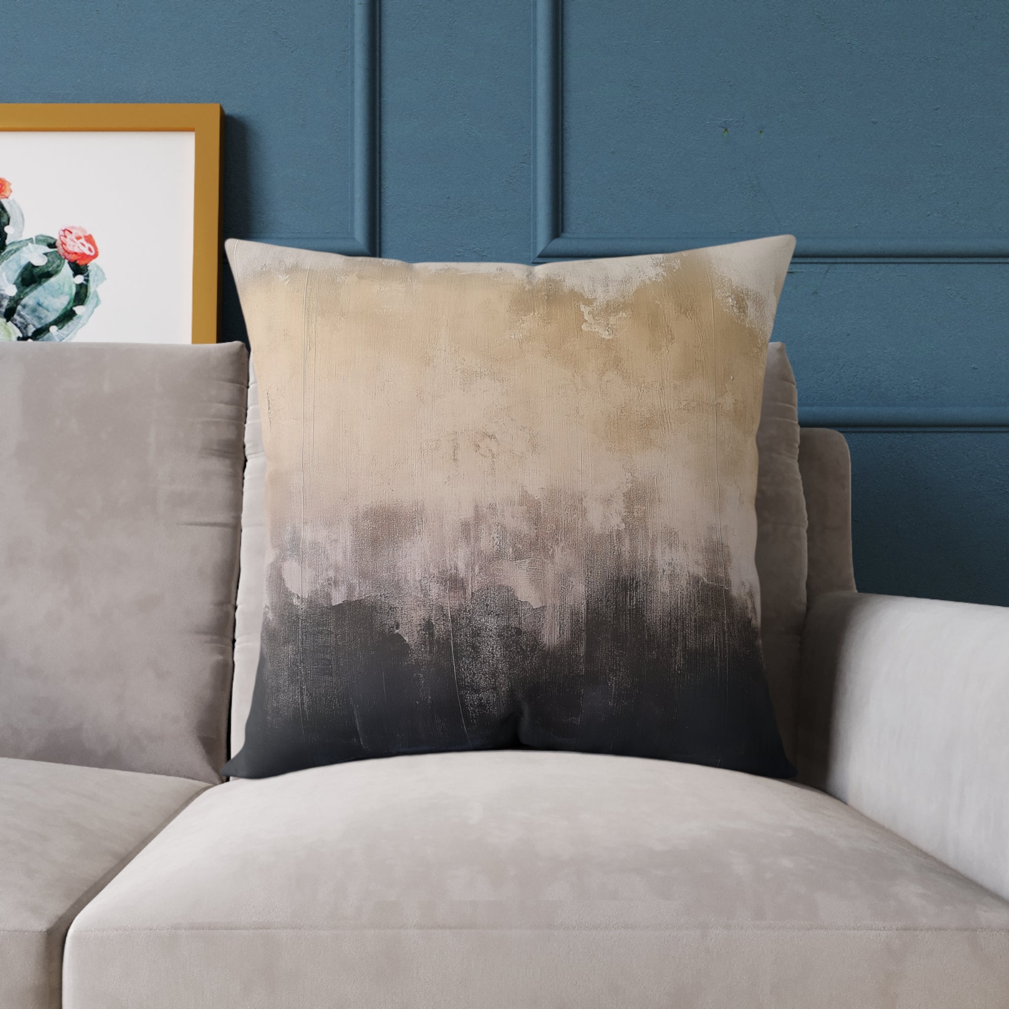 Modern Abstract Square Poly Canvas Pillow
