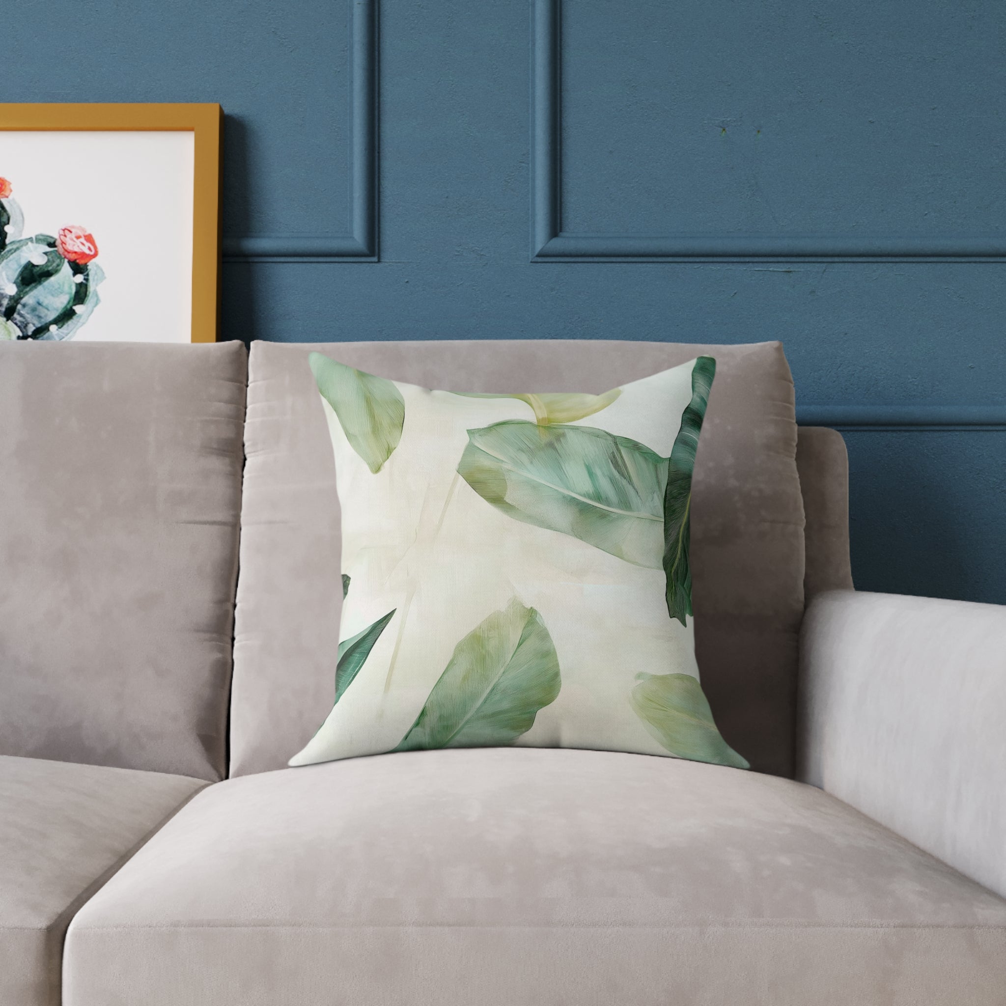 Botanical Leaf Square Pillow