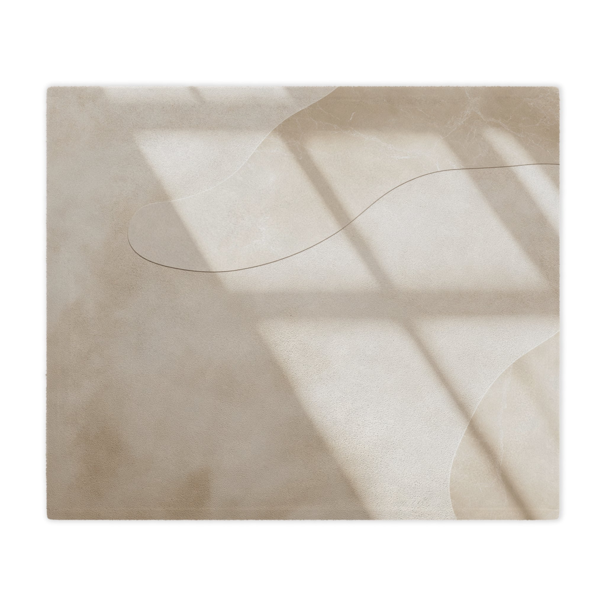 Minimalist Beige Minky Blanket
