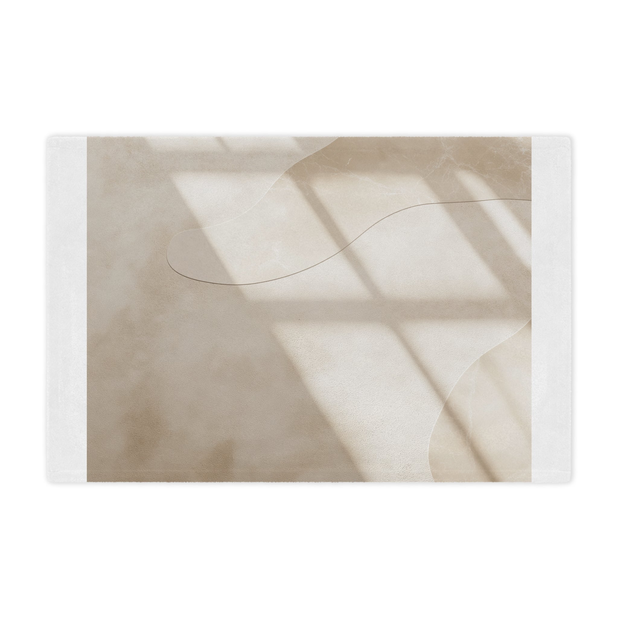Minimalist Beige Minky Blanket