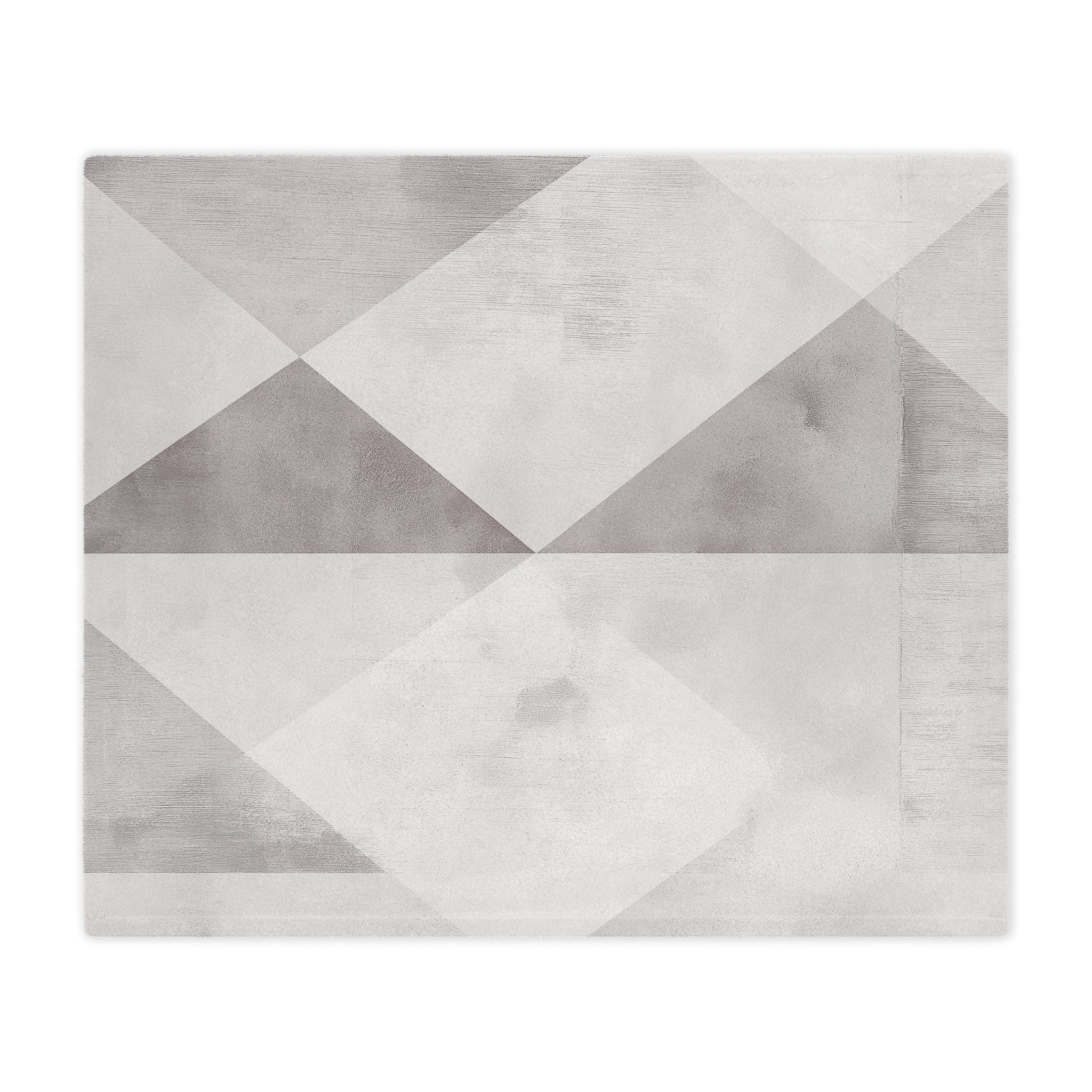 Geometric Grey Minky Blanket