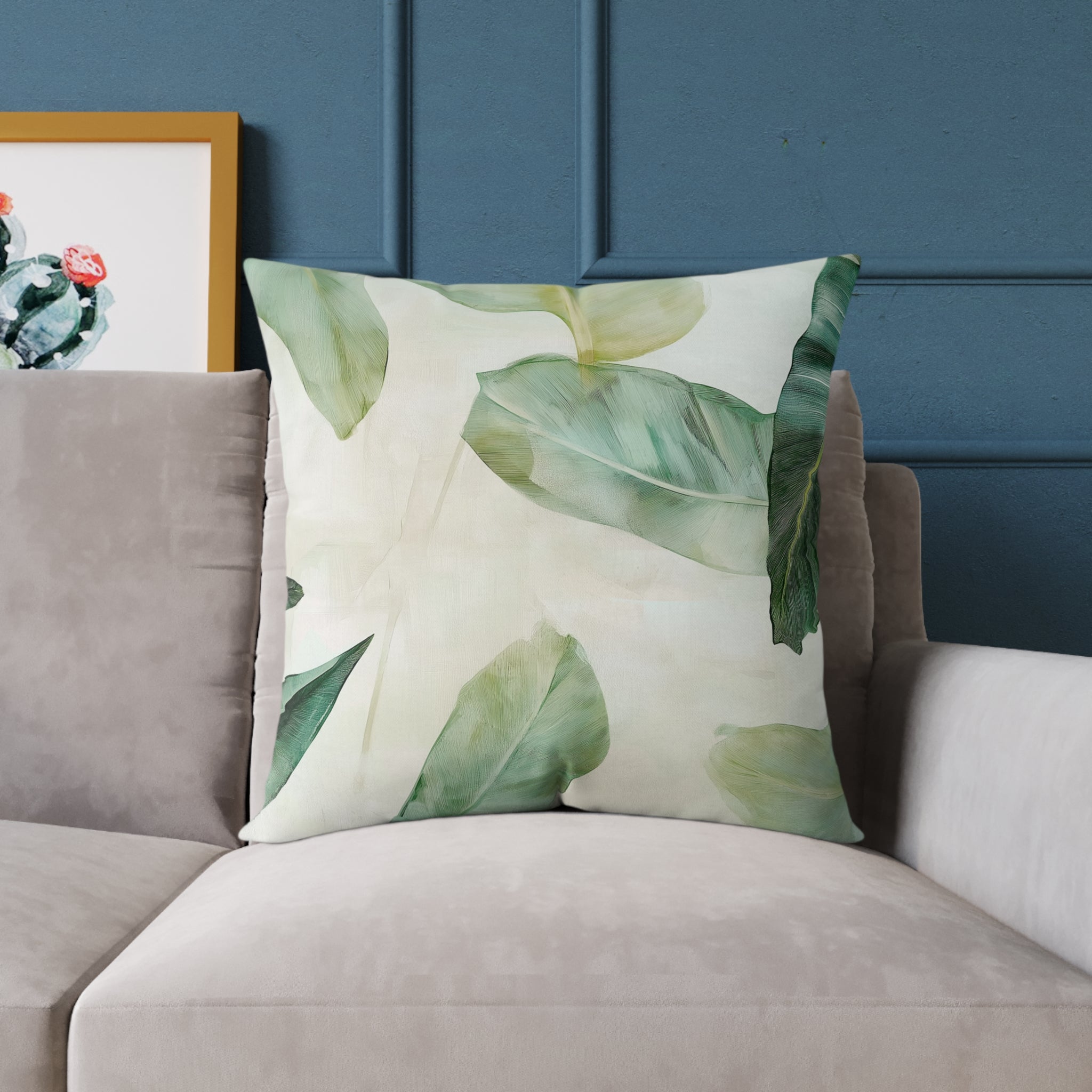Botanical Leaf Square Pillow