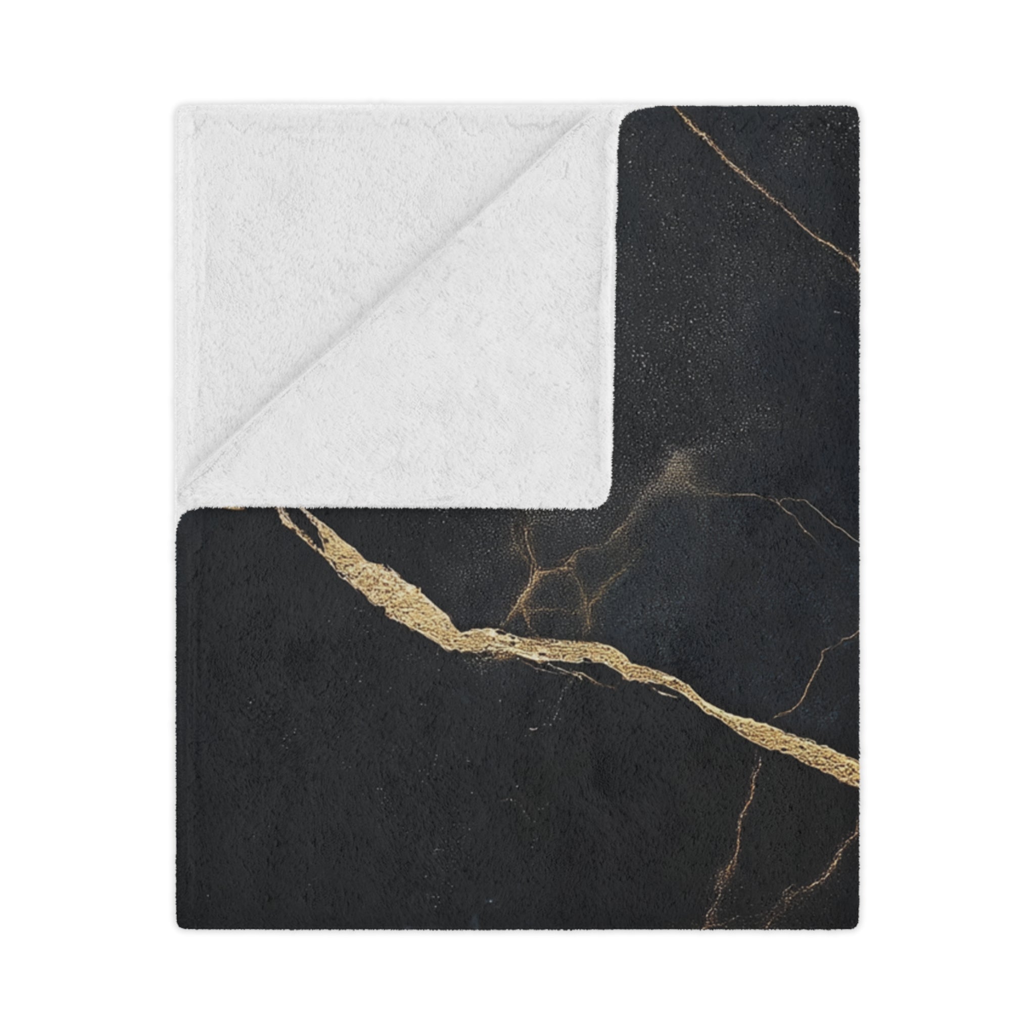 Luxurious Black Marble Minky Blanket