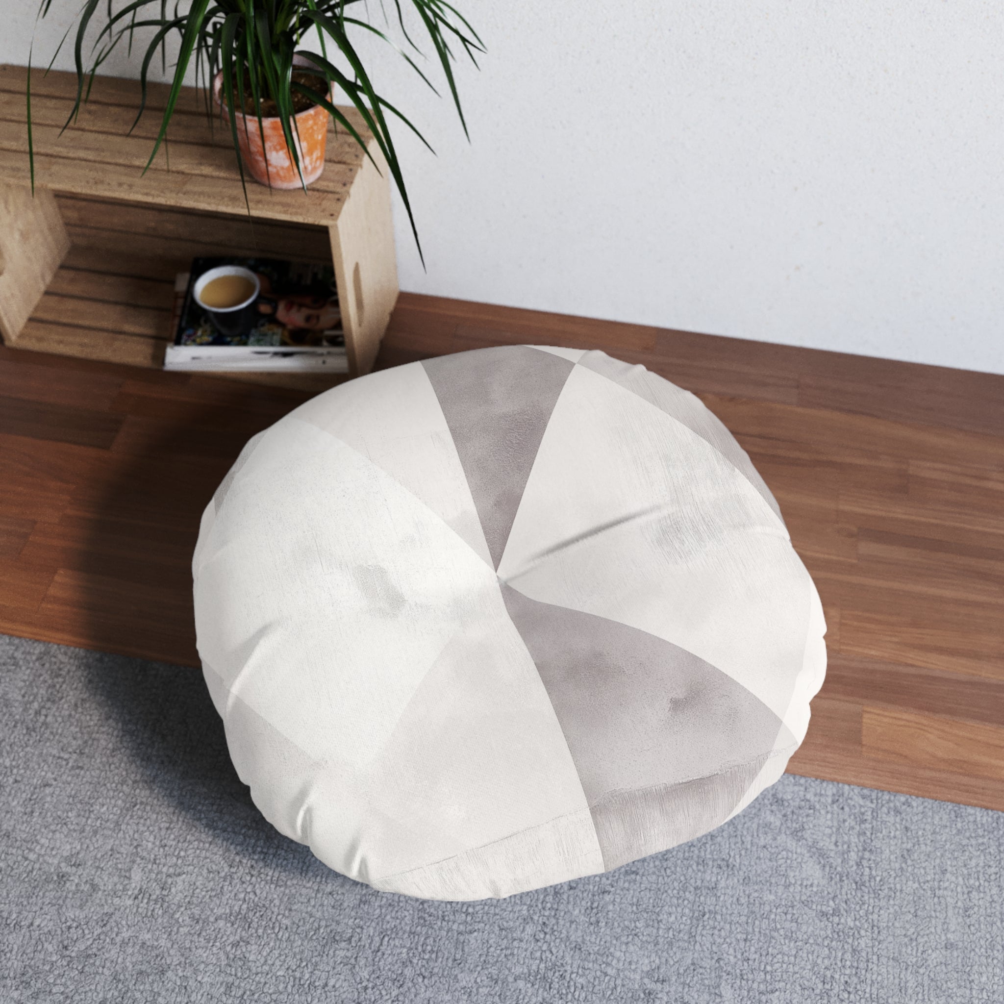 Modern Geometric Tufted Floor Pillow