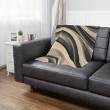 Cozy Neutral Waves Minky Blanket