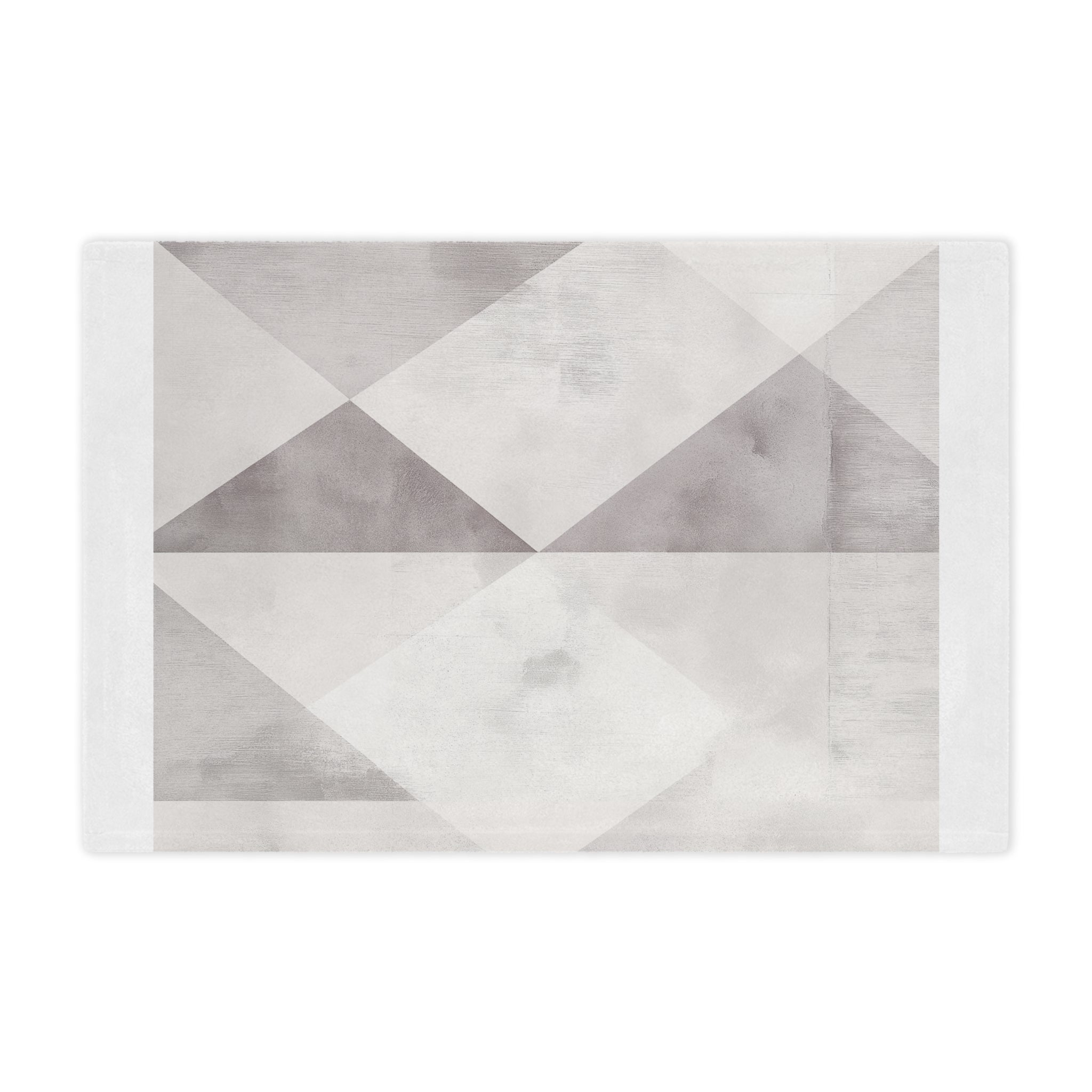 Geometric Grey Minky Blanket
