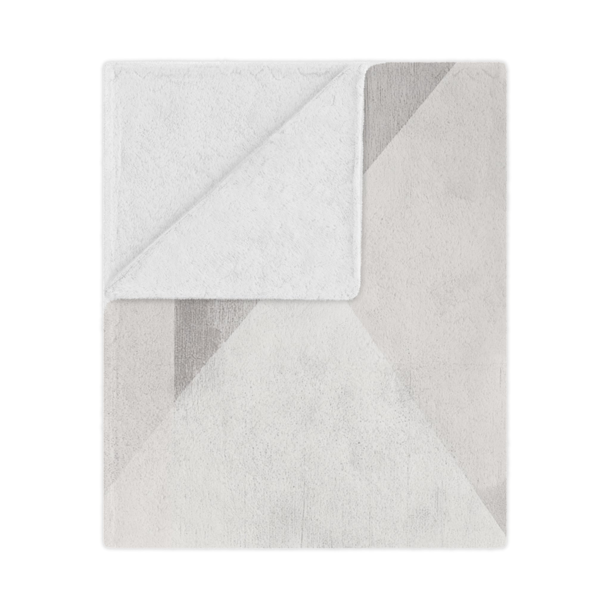 Geometric Grey Minky Blanket