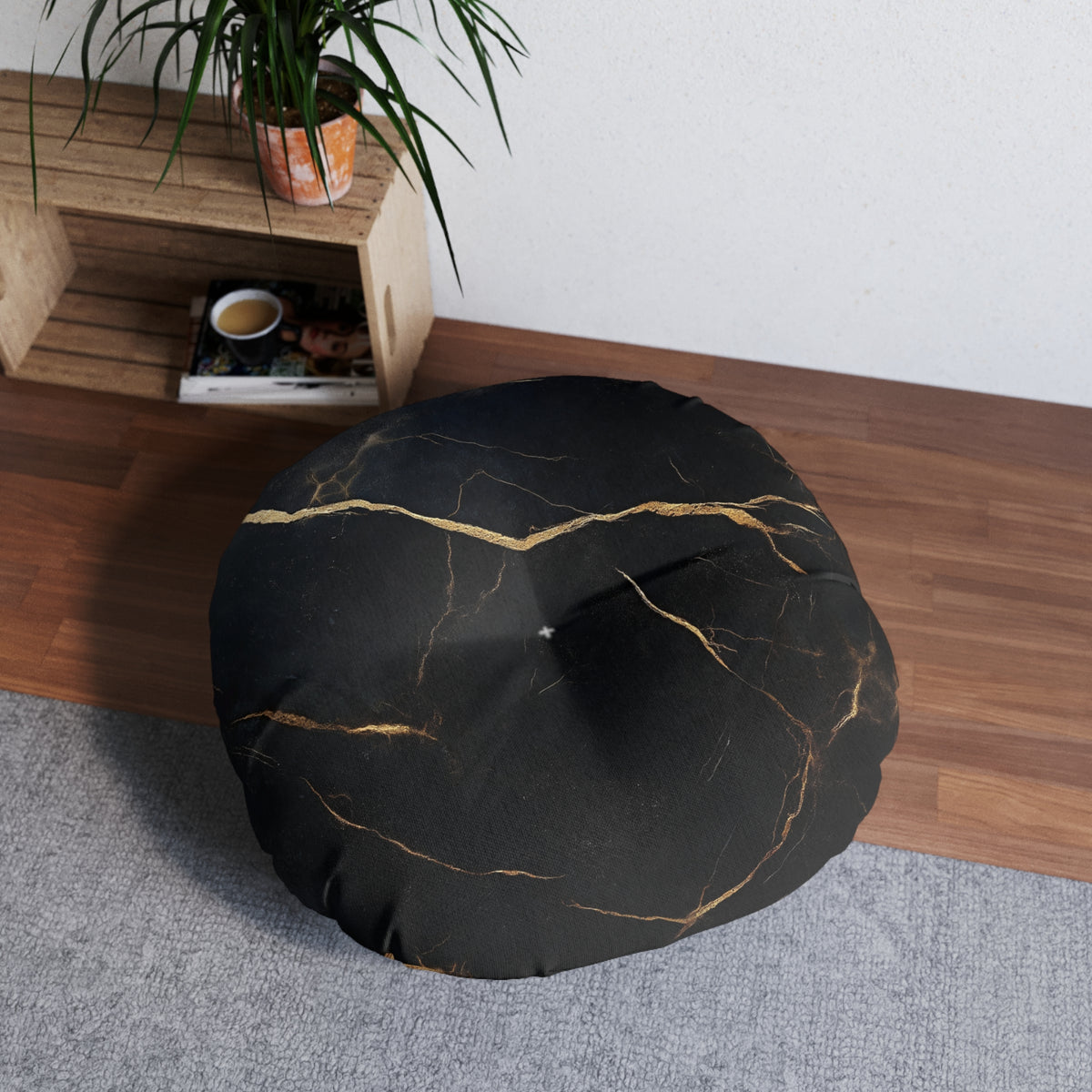 Elegant Round Tufted Floor Pillow