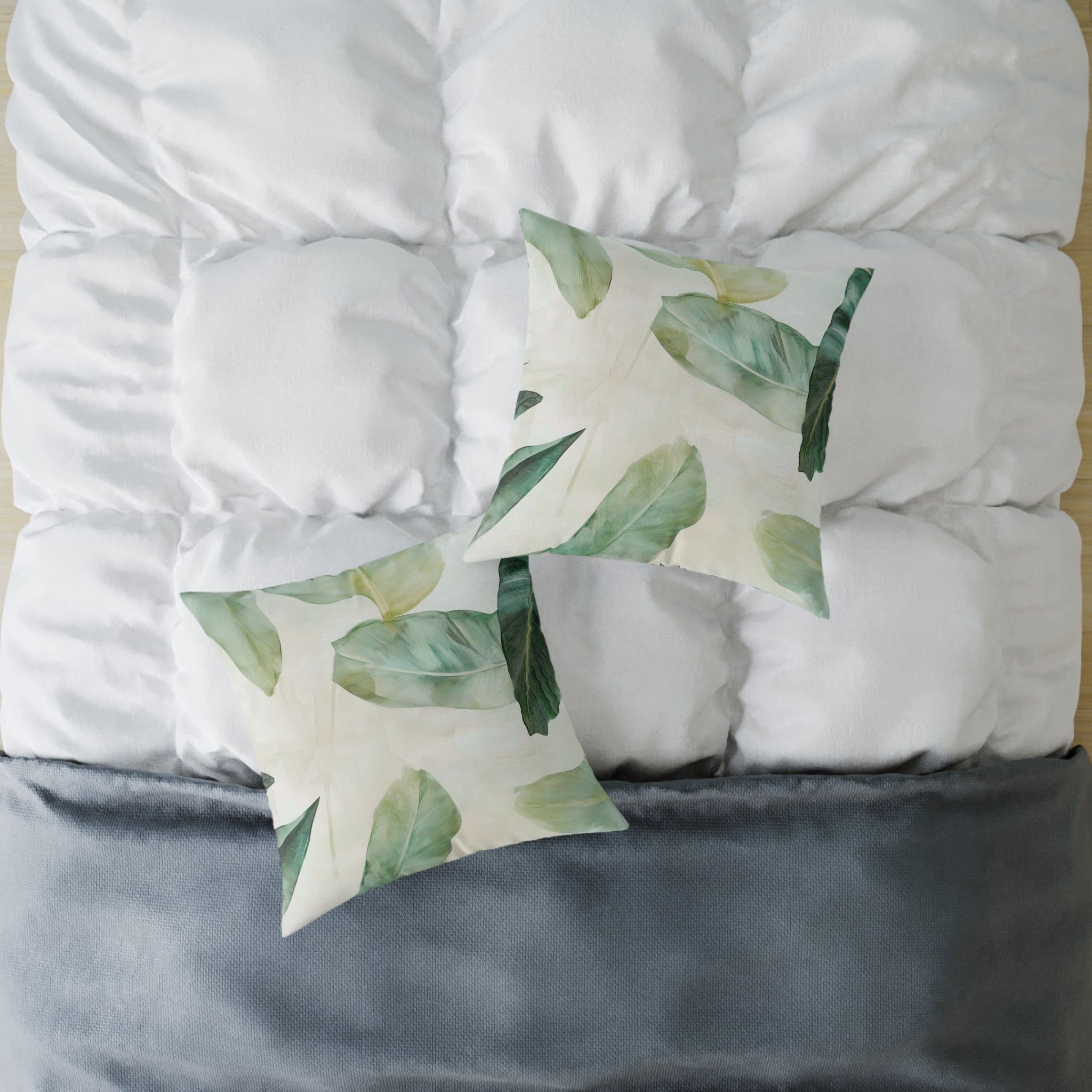 Botanical Leaf Square Pillow