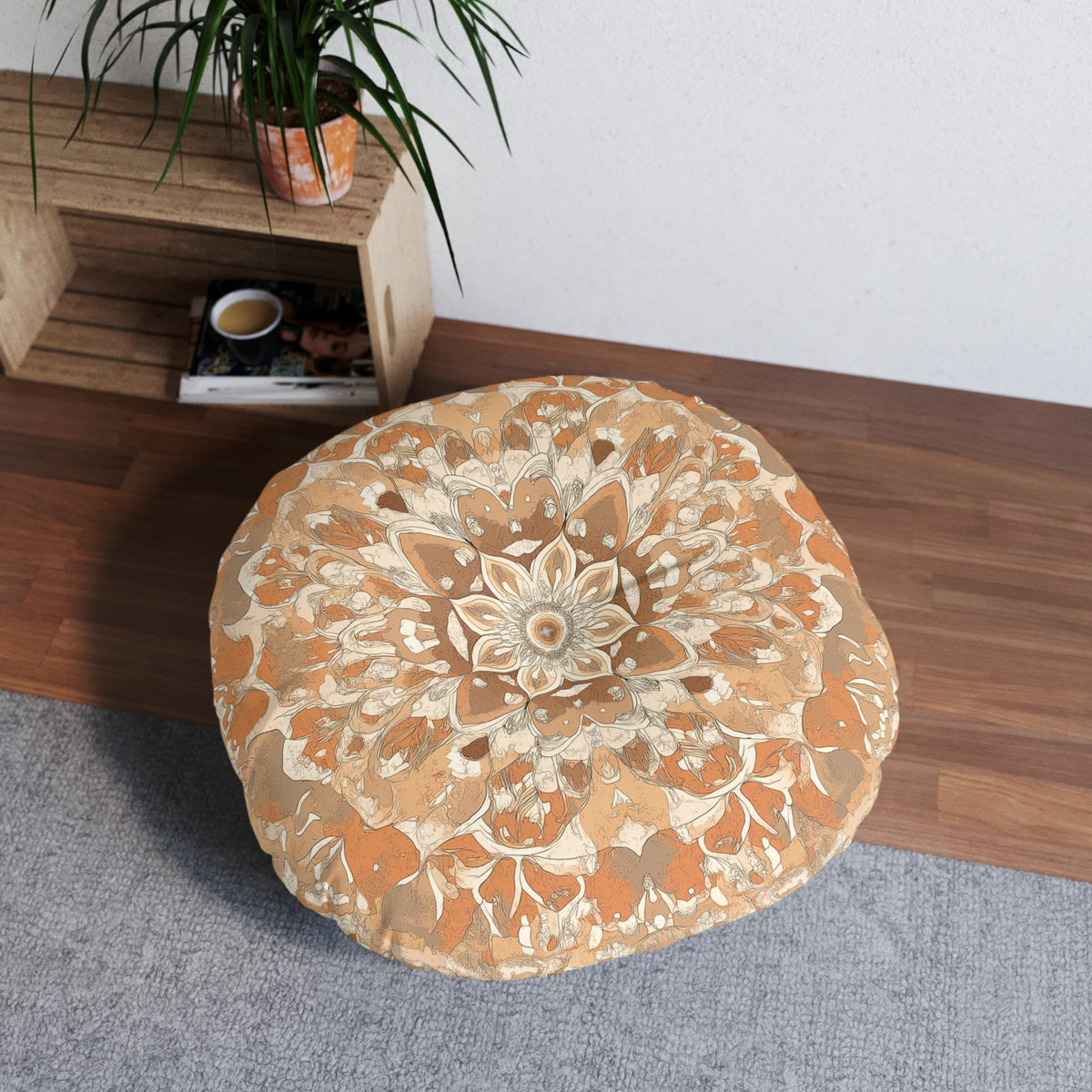 Bohemian Round Tufted Floor Pillow