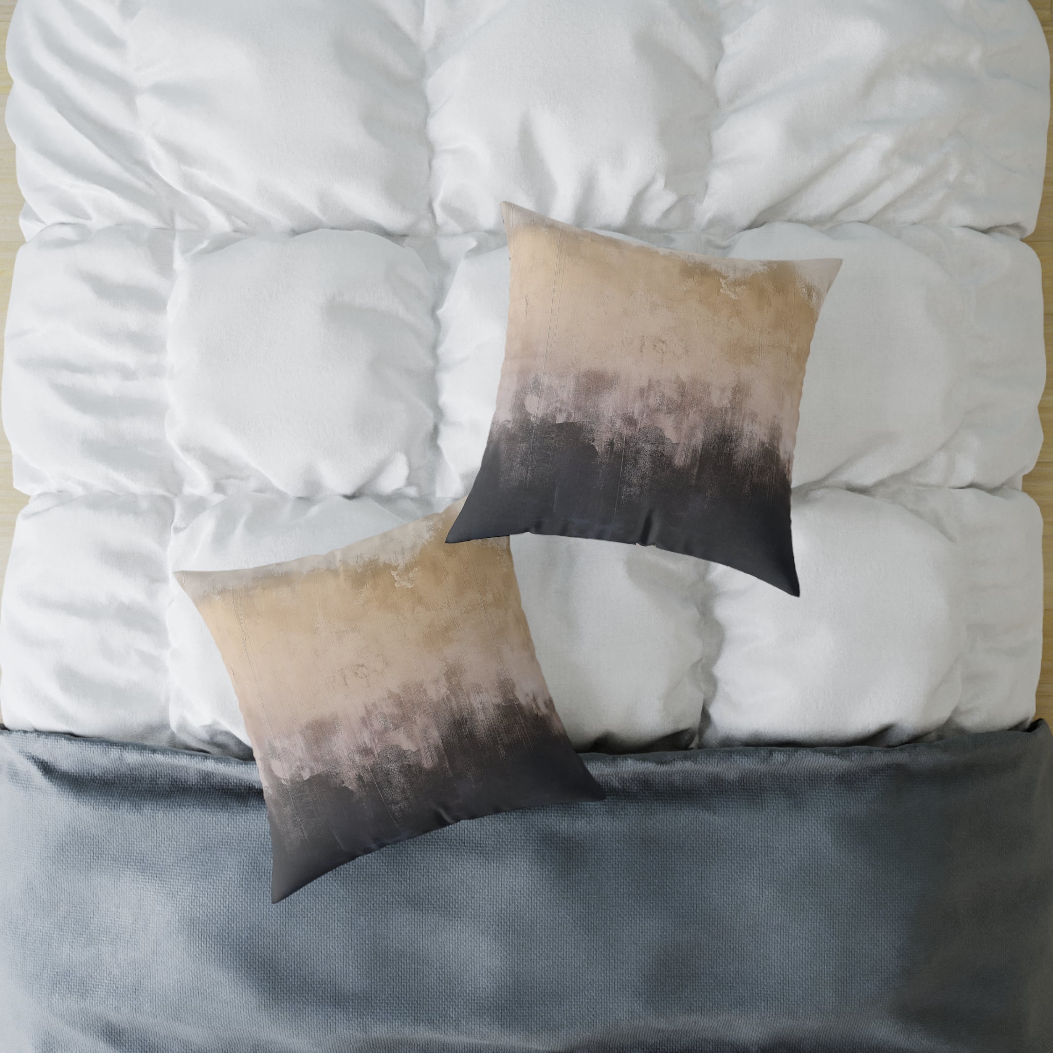 Modern Abstract Square Poly Canvas Pillow