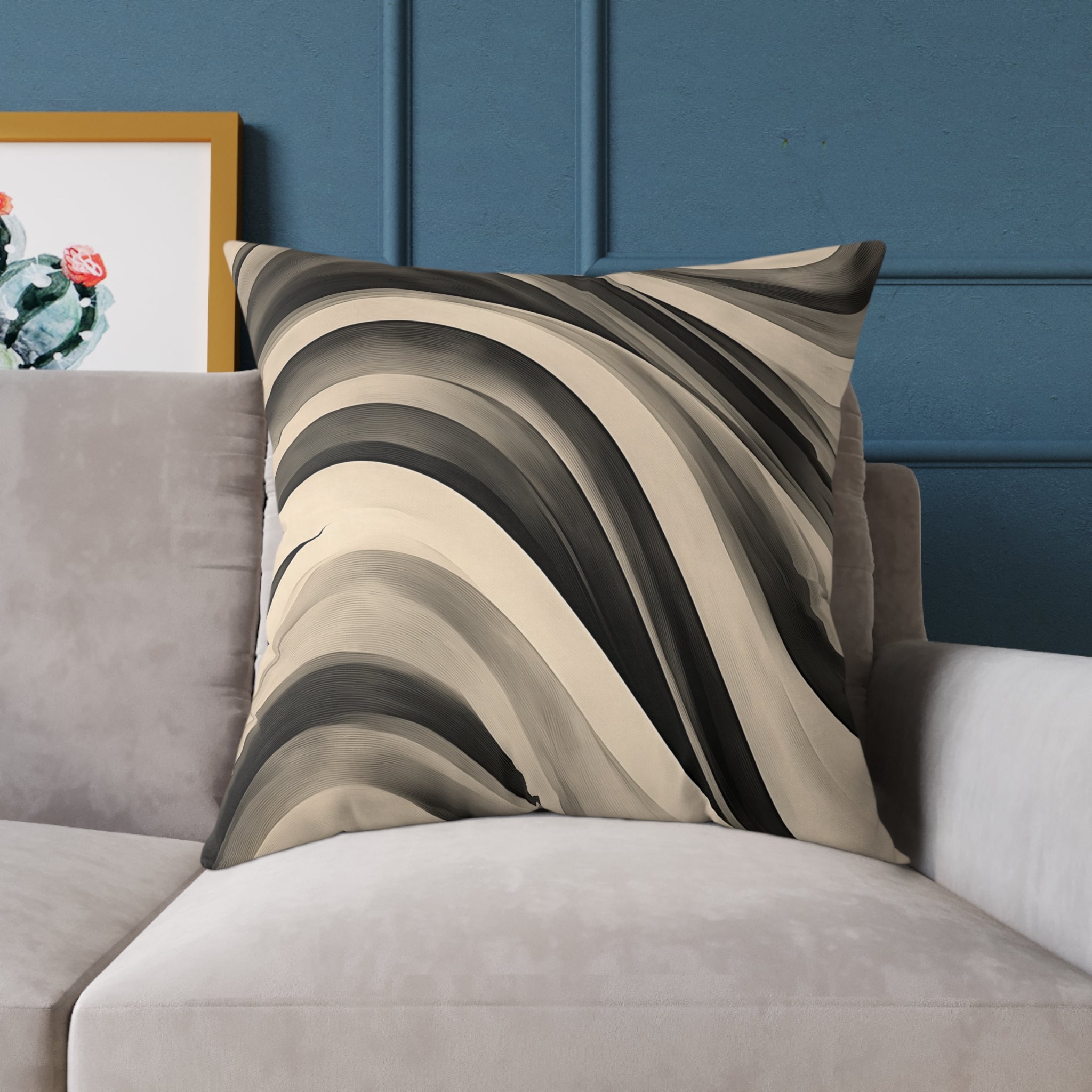 Modern Abstract Wave Pillow