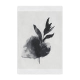 Elegant Black Leaf Minky Blanket