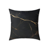 Elegant Black Marble Pillow