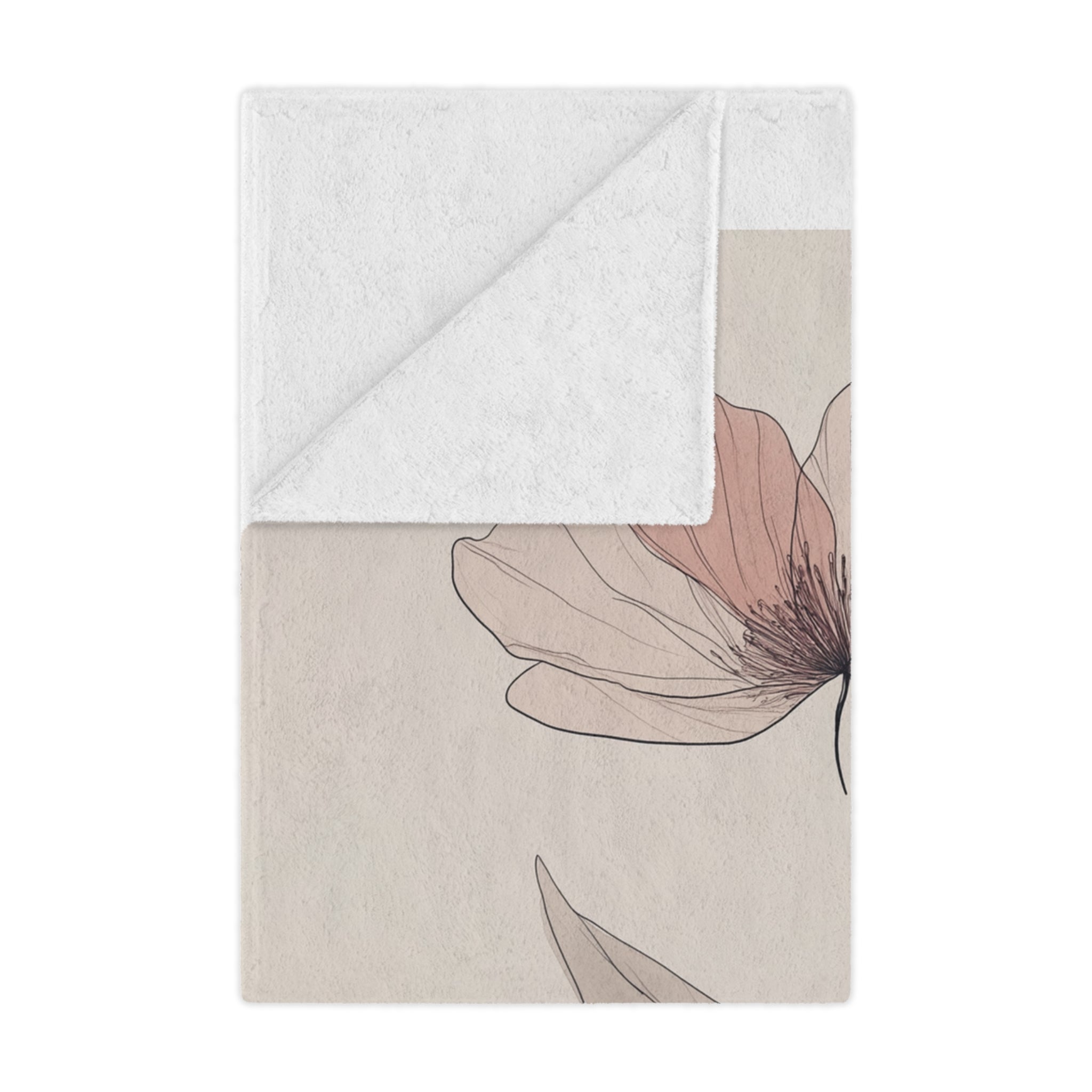 Elegant Floral Minky Blanket