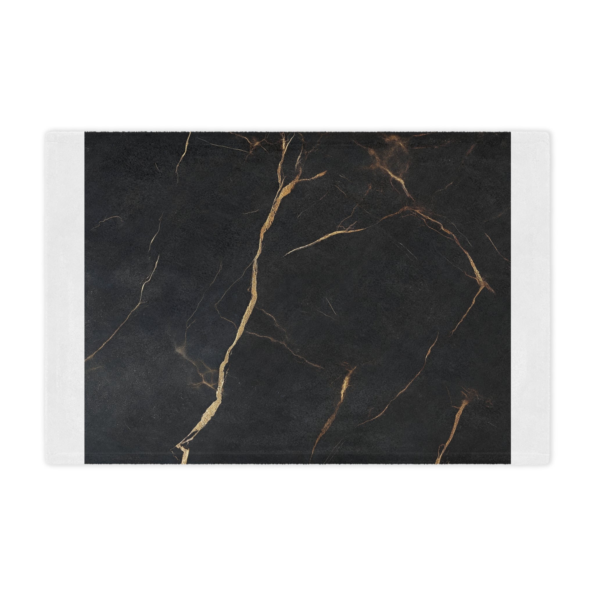Luxurious Black Marble Minky Blanket