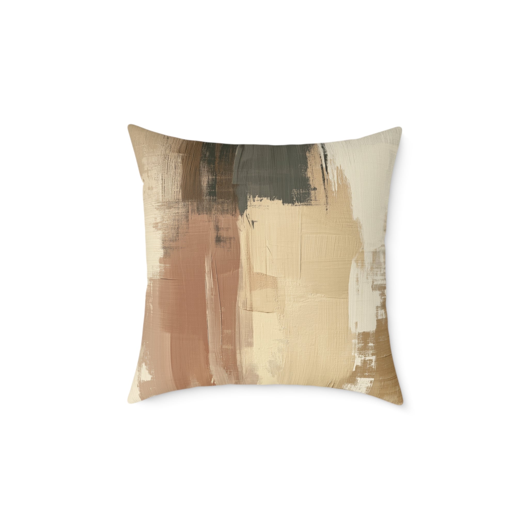 Abstract Boho Square Poly Canvas Pillow