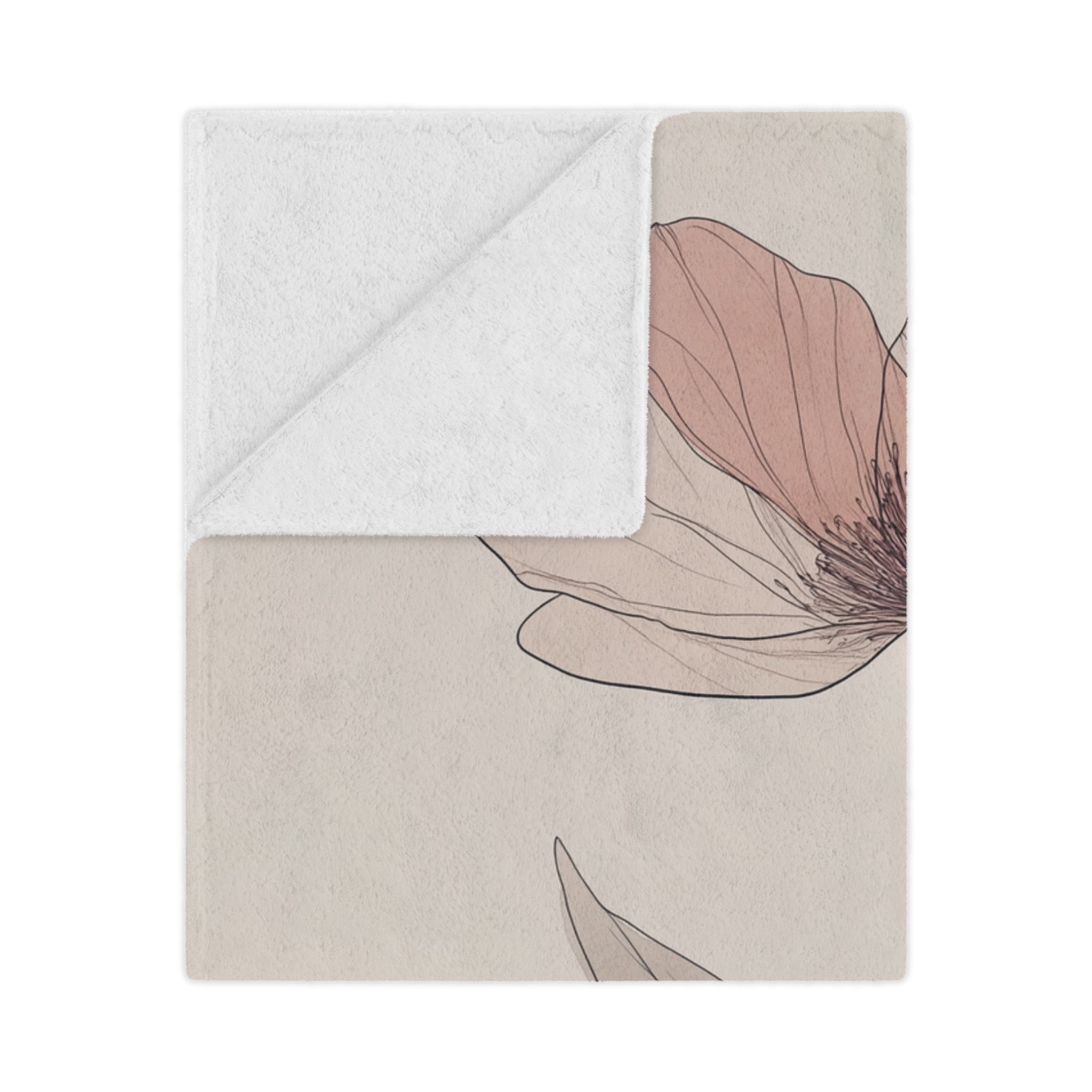 Elegant Floral Minky Blanket