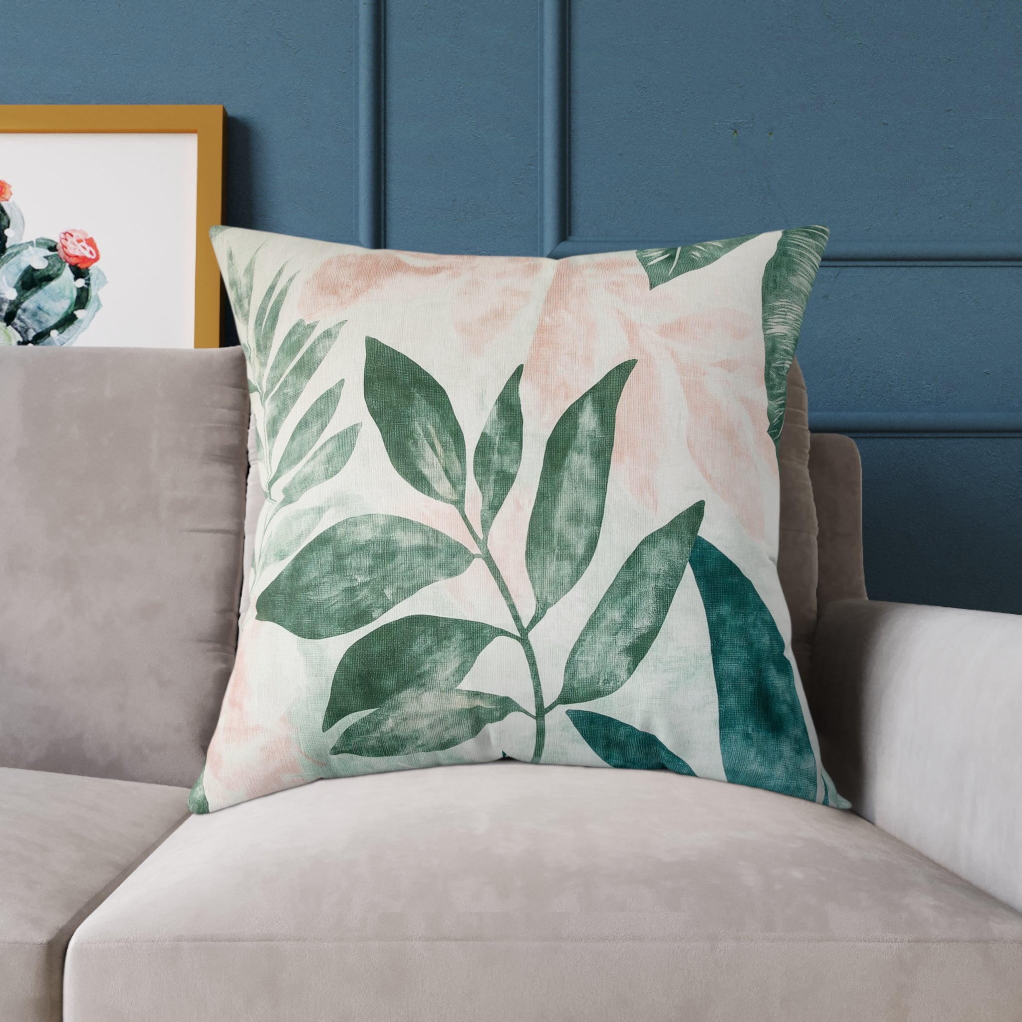 Botanical Square Poly Canvas Pillow