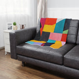 Colorful Geometric Minky Blanket