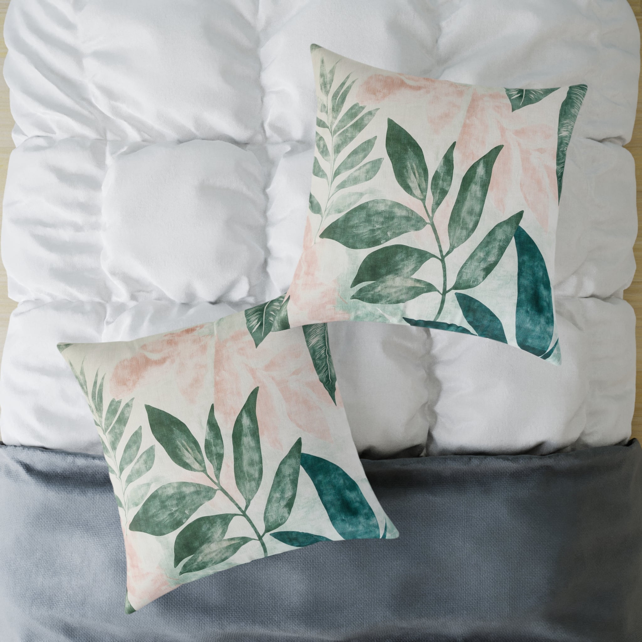 Botanical Square Poly Canvas Pillow