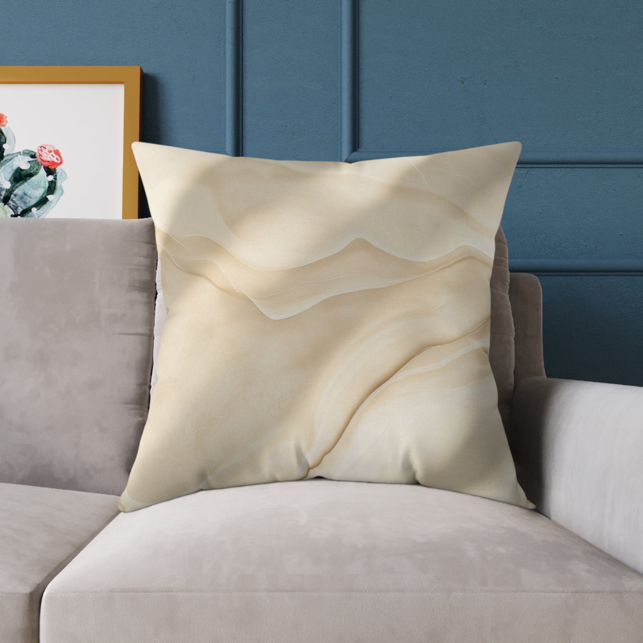Elegant Minimalist Square Poly Canvas Pillow