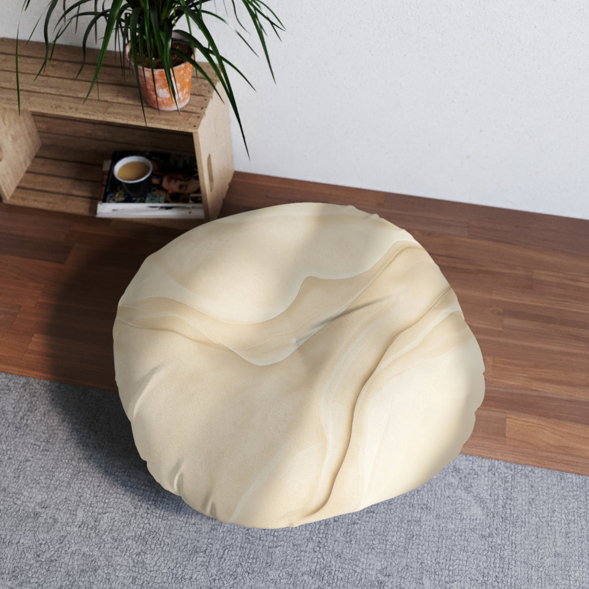 Elegant Round Tufted Floor Pillow