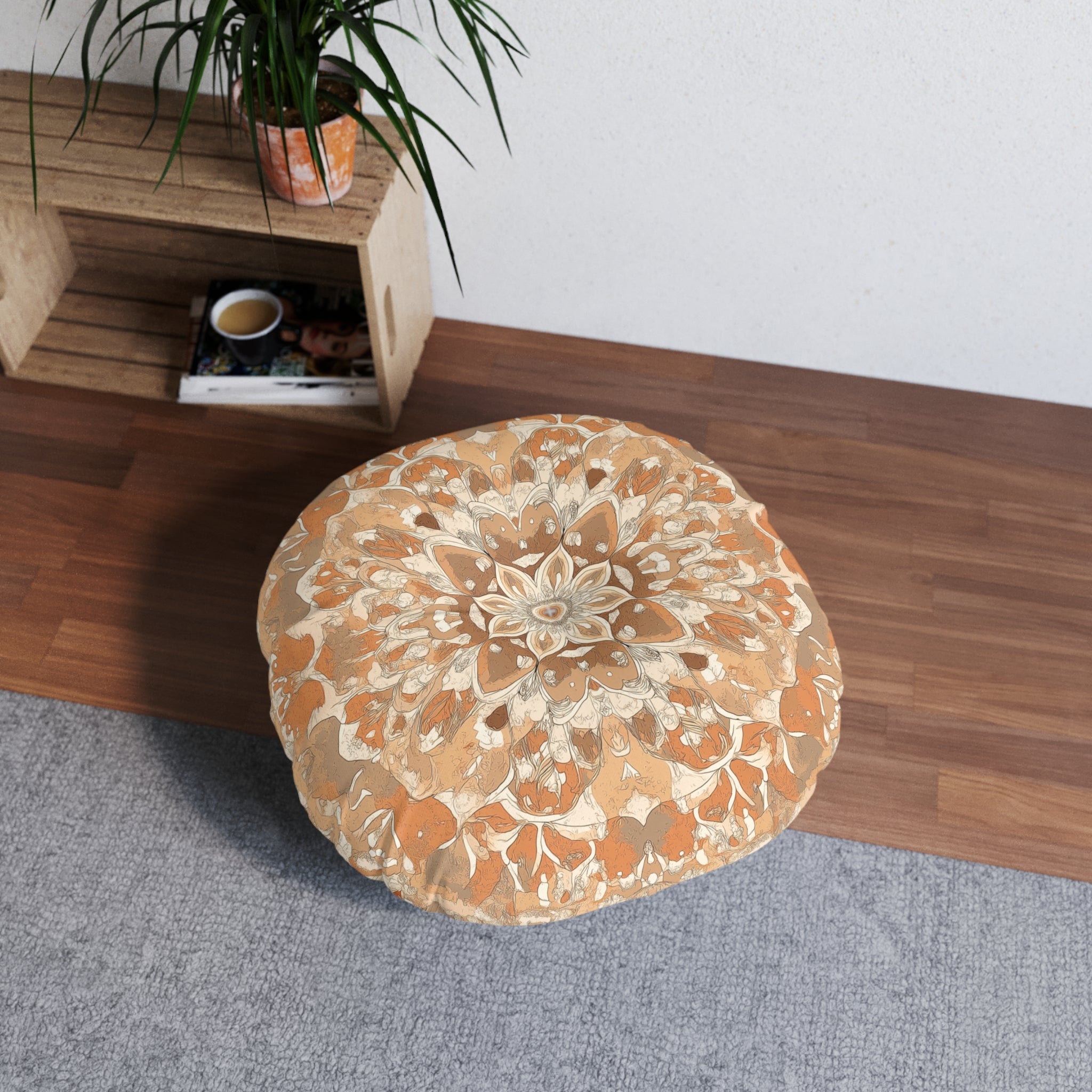 Bohemian Round Tufted Floor Pillow