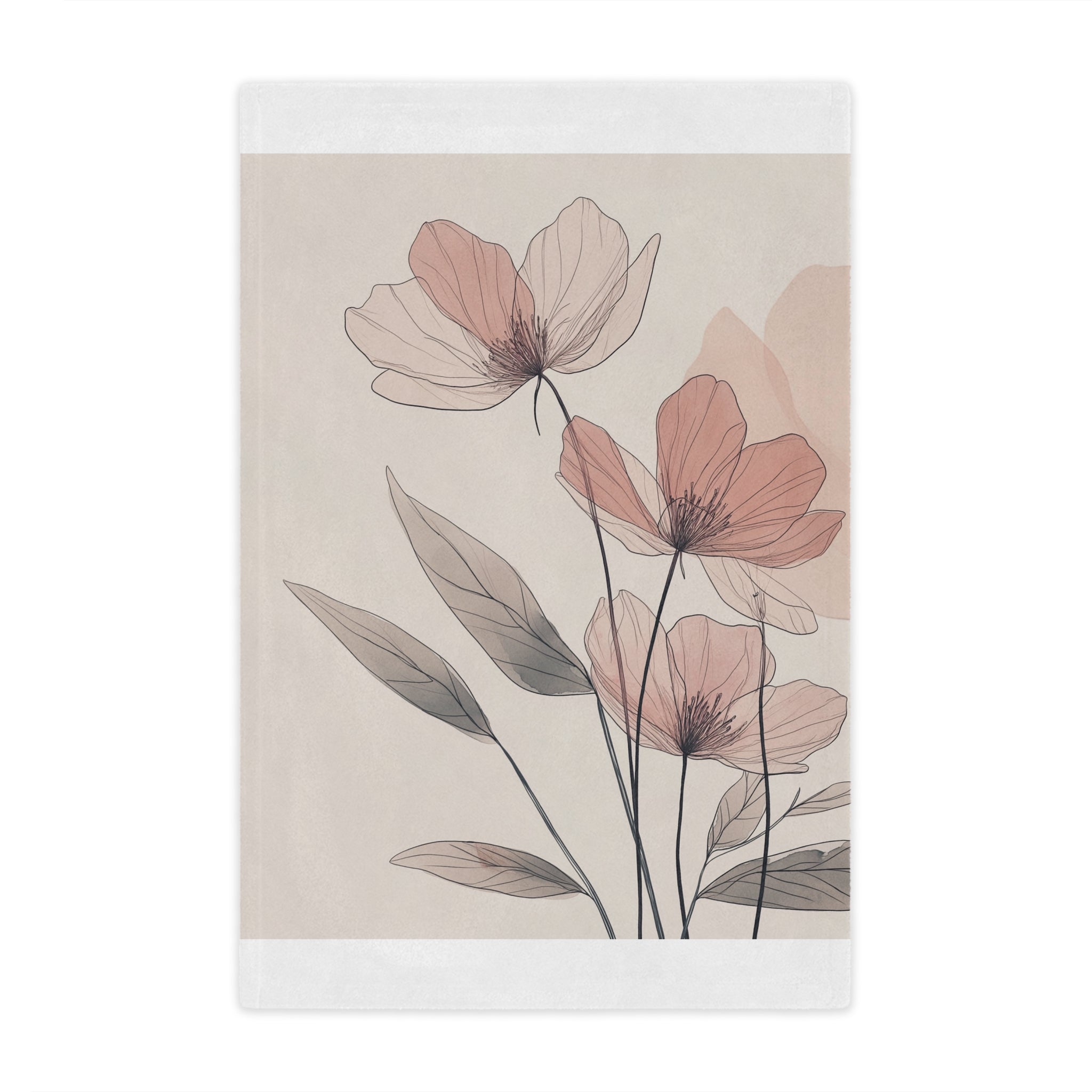 Elegant Floral Minky Blanket