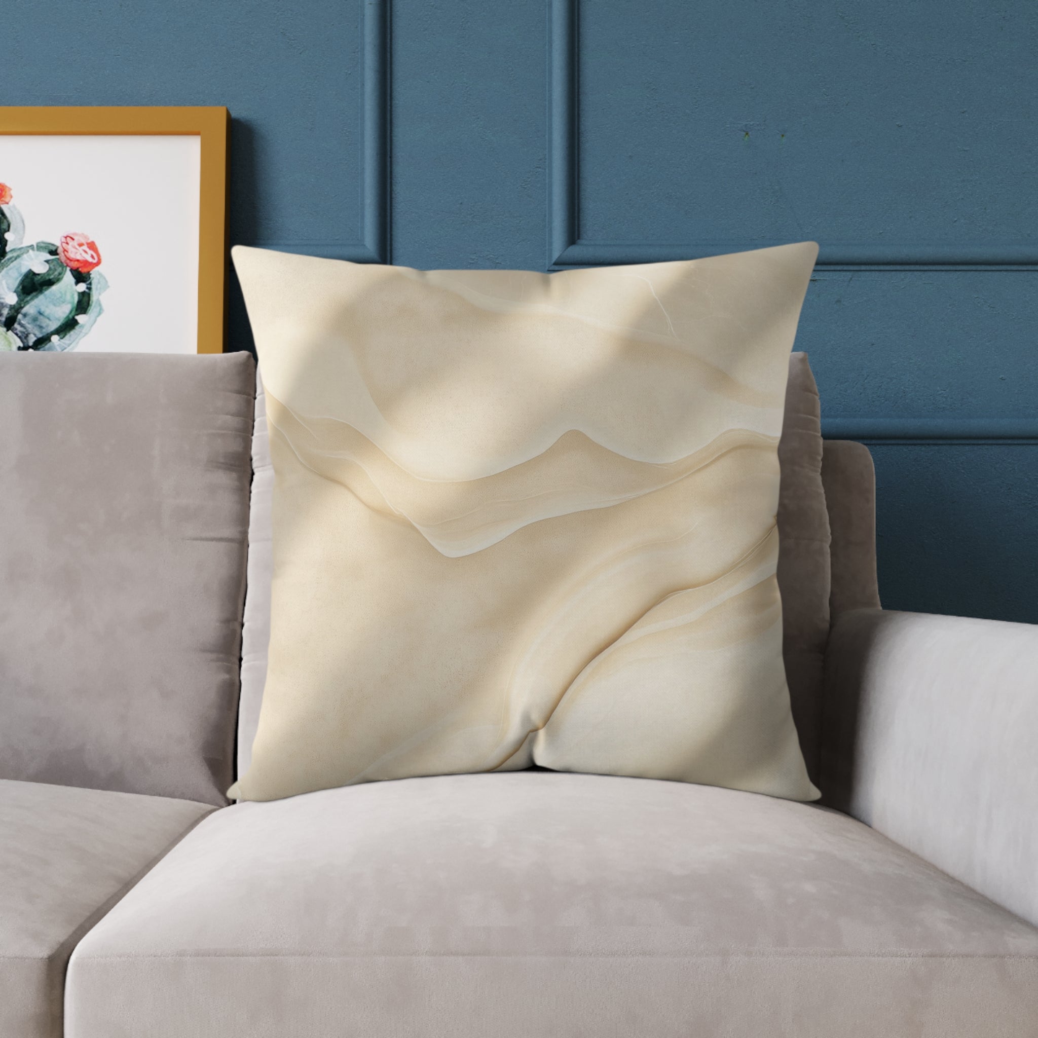 Elegant Minimalist Square Poly Canvas Pillow
