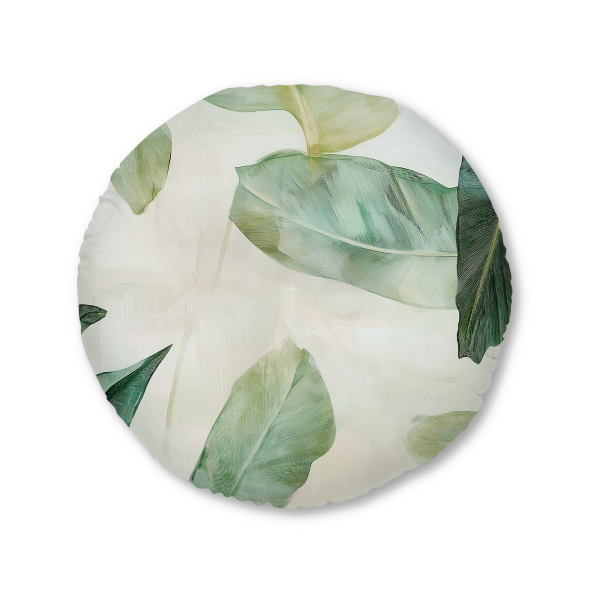 Botanical Round Tufted Floor Pillow