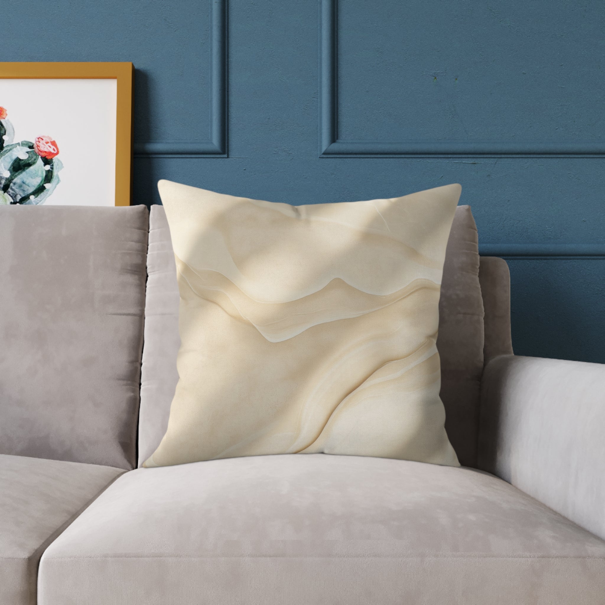 Elegant Minimalist Square Poly Canvas Pillow