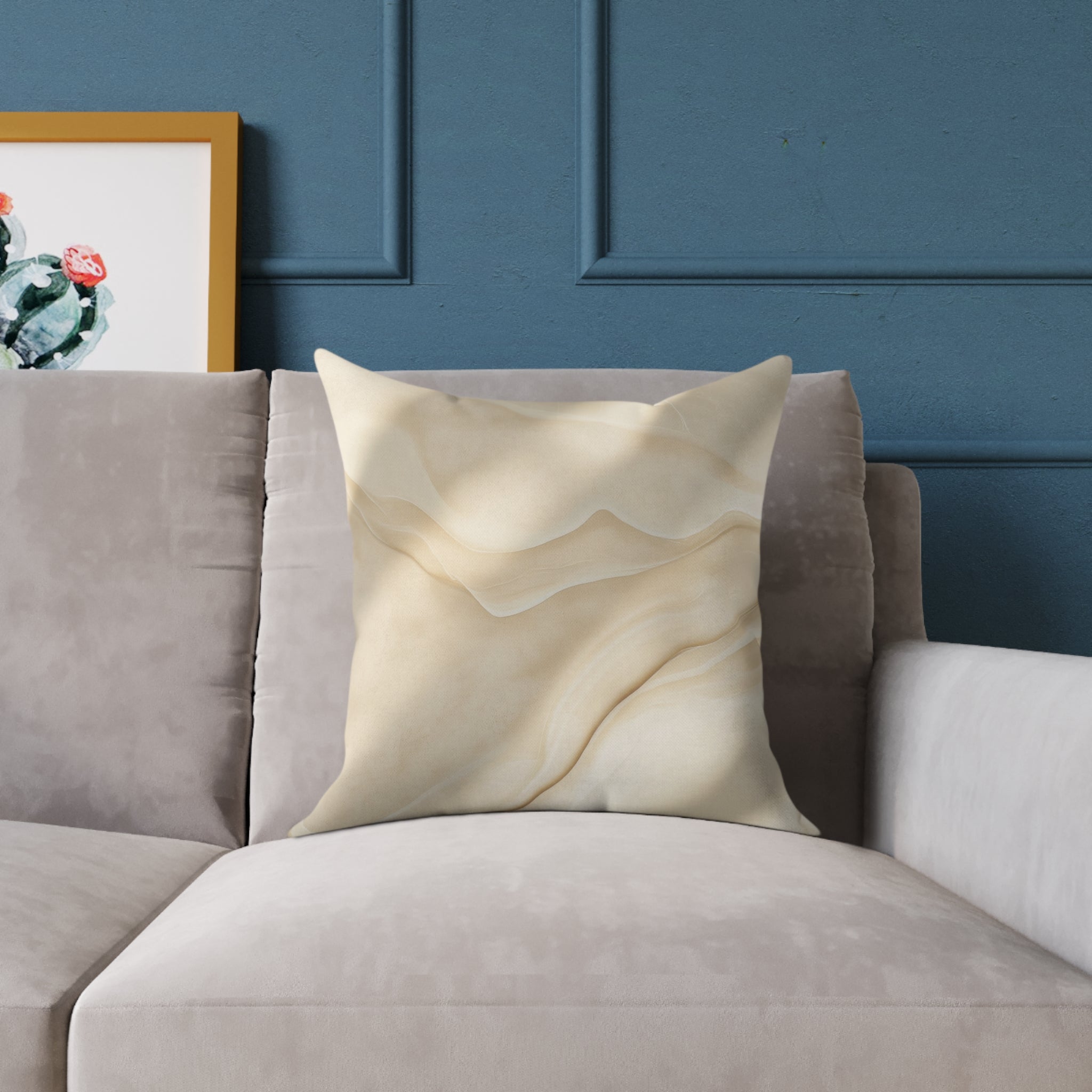 Elegant Minimalist Square Poly Canvas Pillow