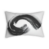 Modern Abstract Black & White Lumbar Pillow