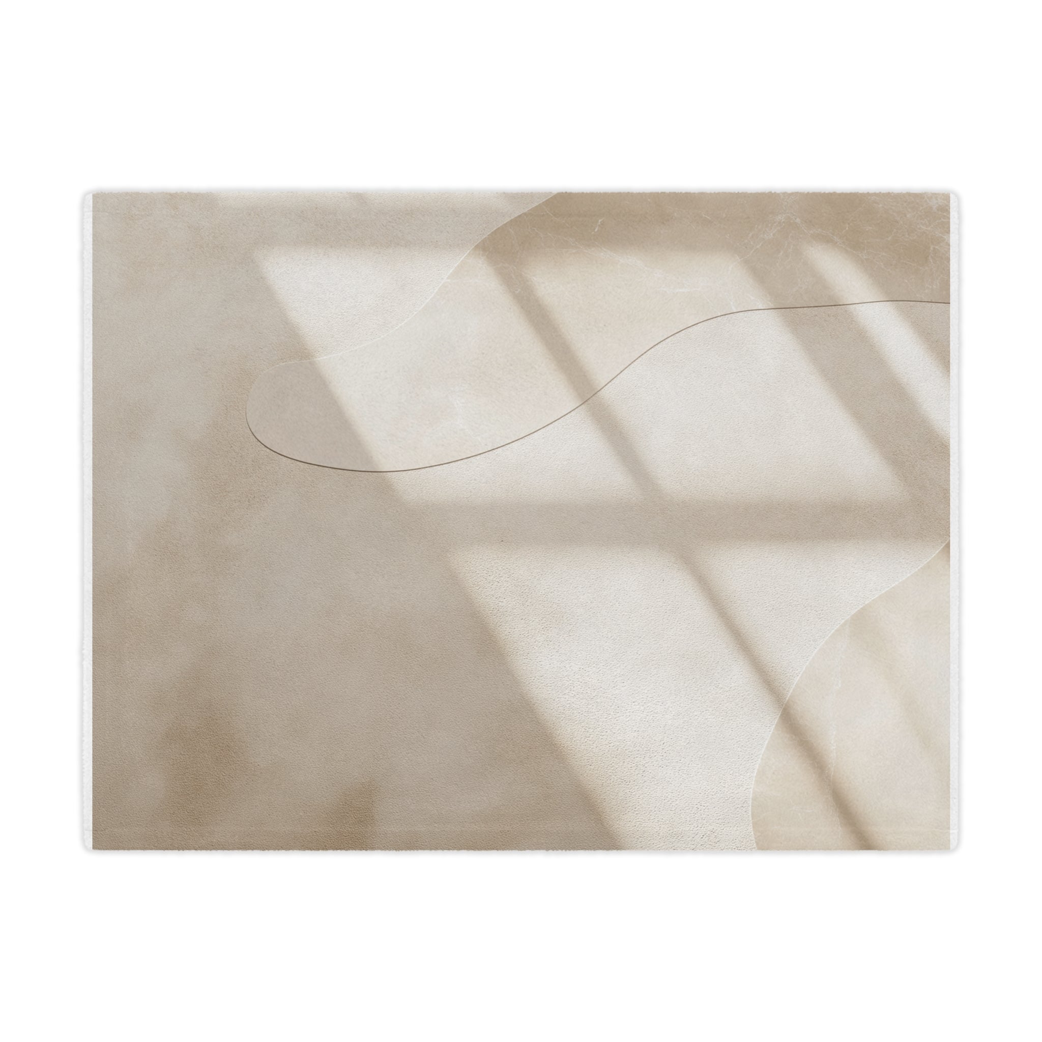 Minimalist Beige Minky Blanket