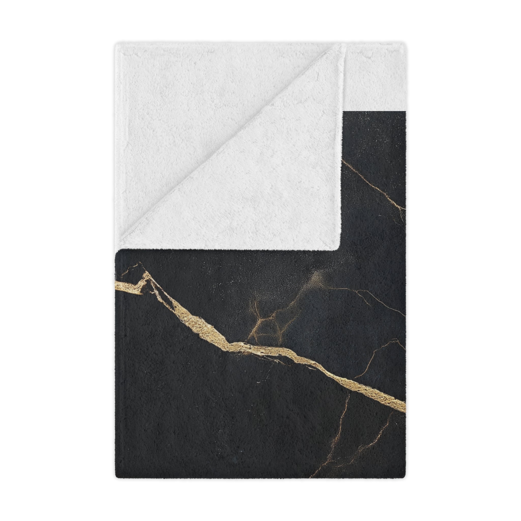 Luxurious Black Marble Minky Blanket