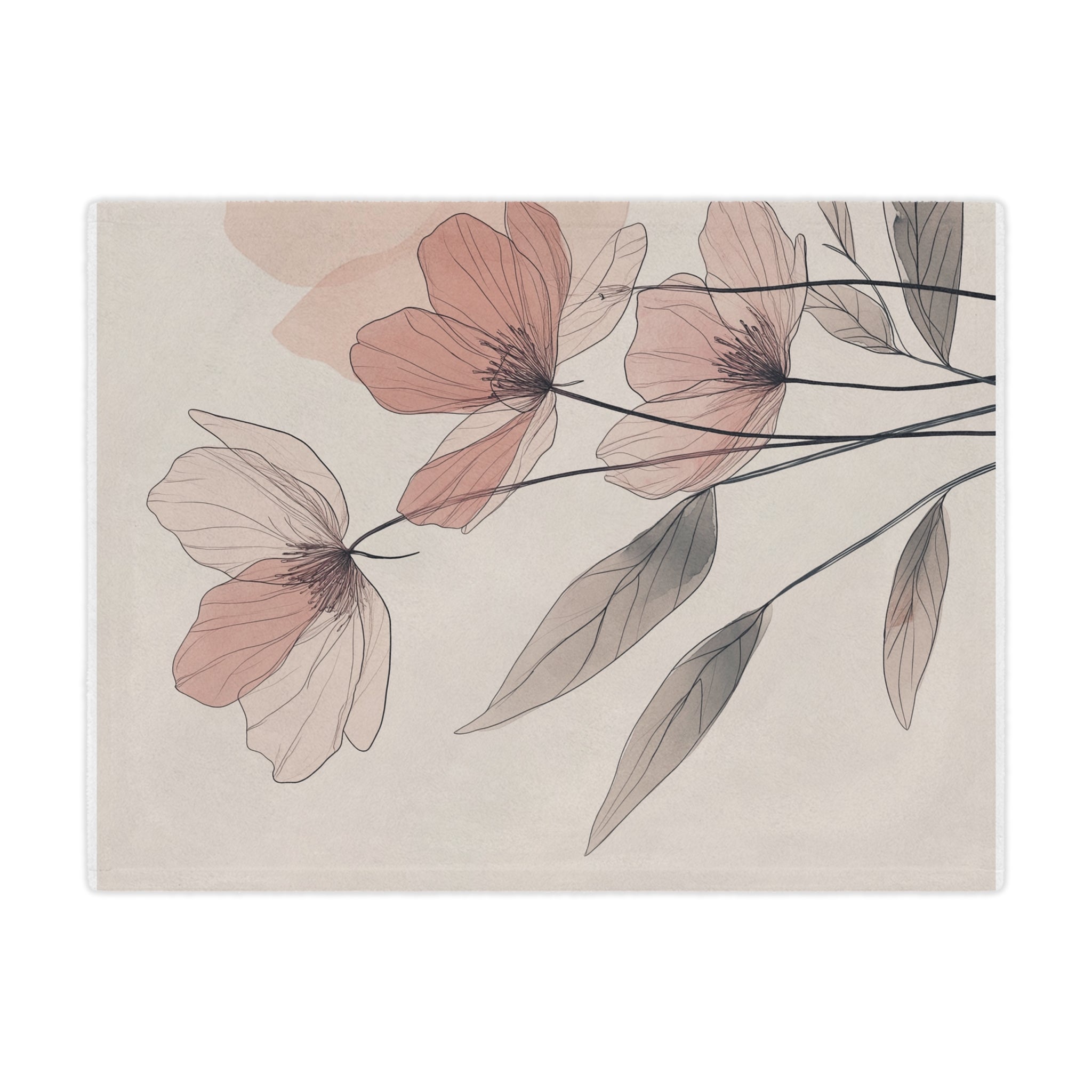 Elegant Floral Minky Blanket