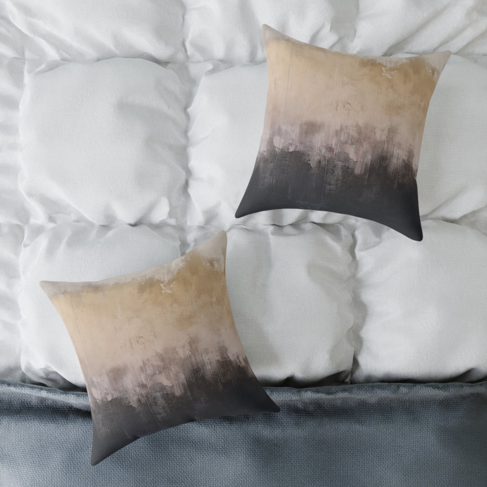 Modern Abstract Square Poly Canvas Pillow