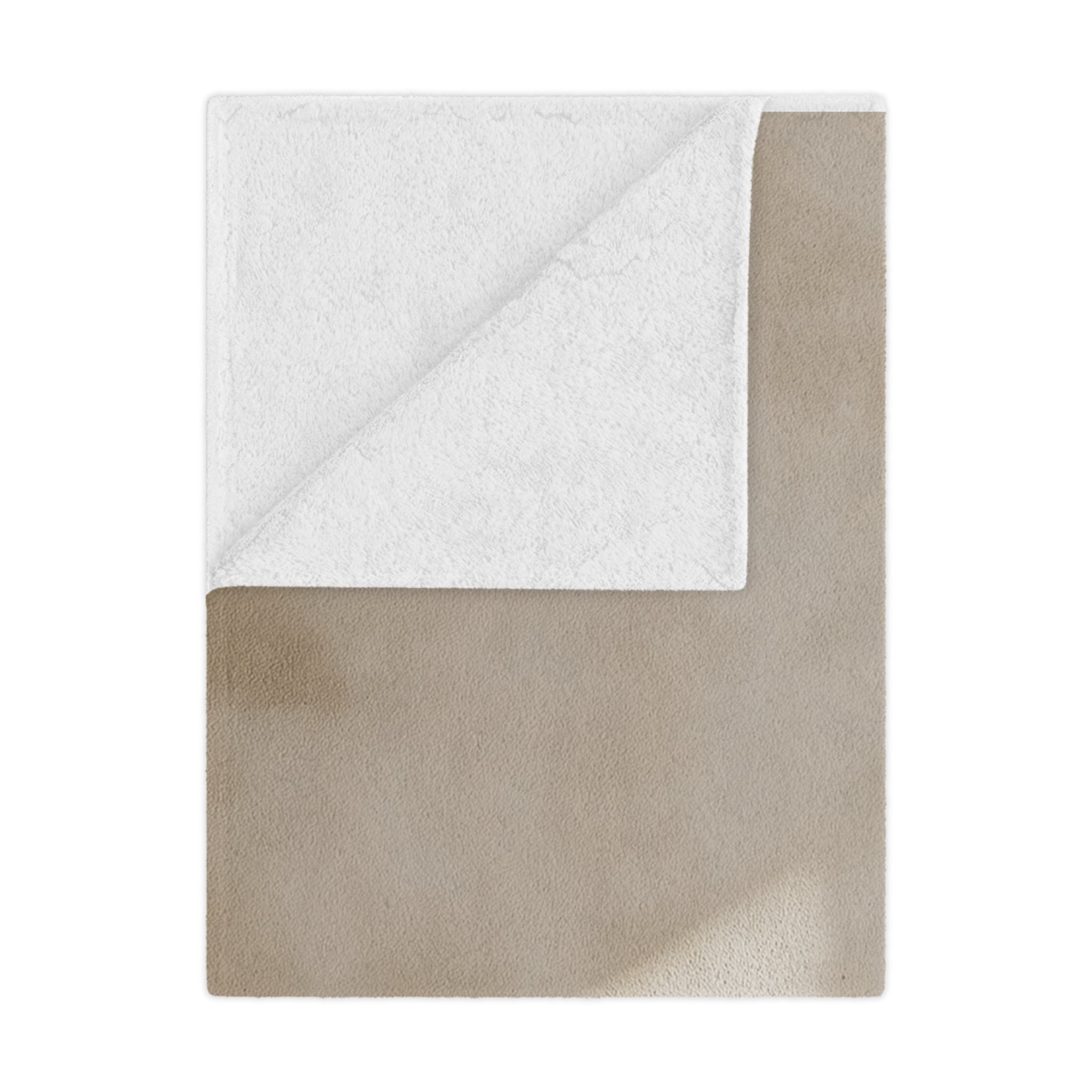 Minimalist Beige Minky Blanket