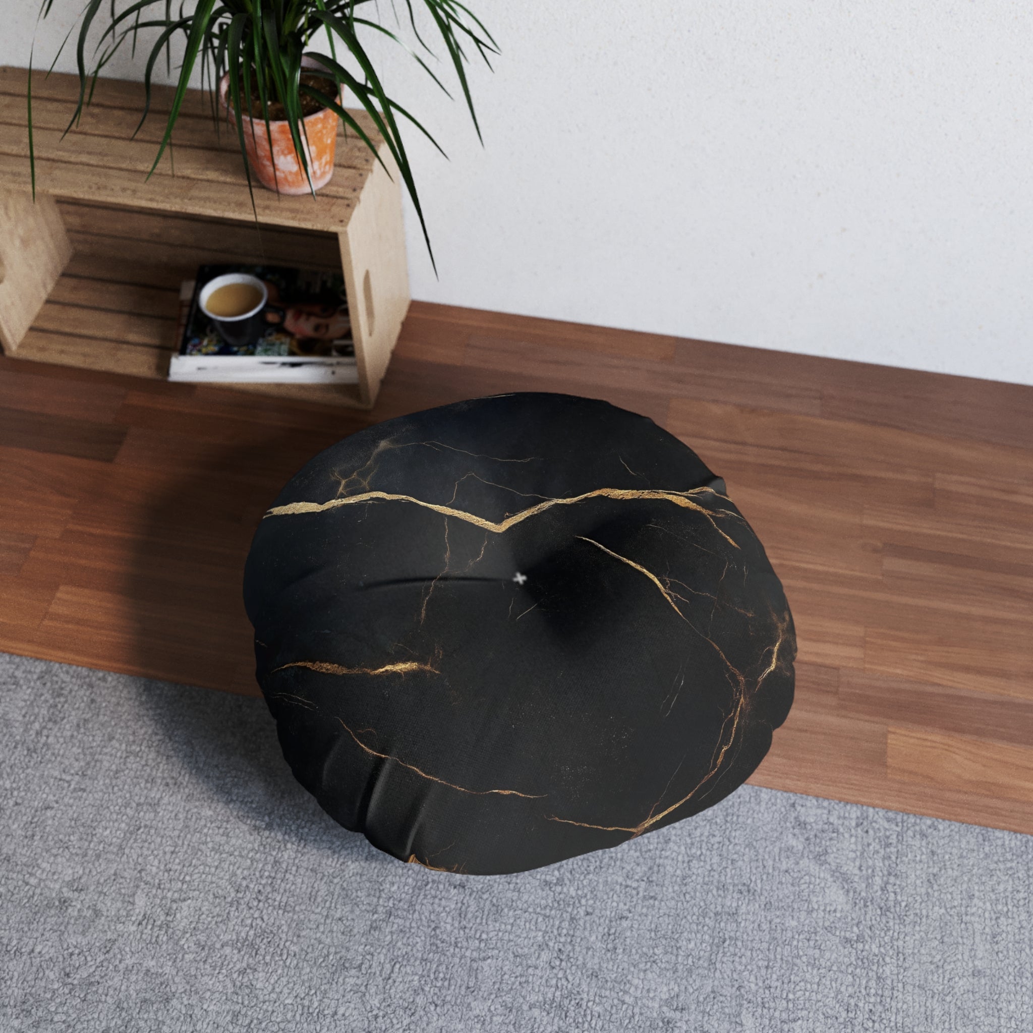 Elegant Round Tufted Floor Pillow
