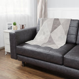 Geometric Grey Minky Blanket