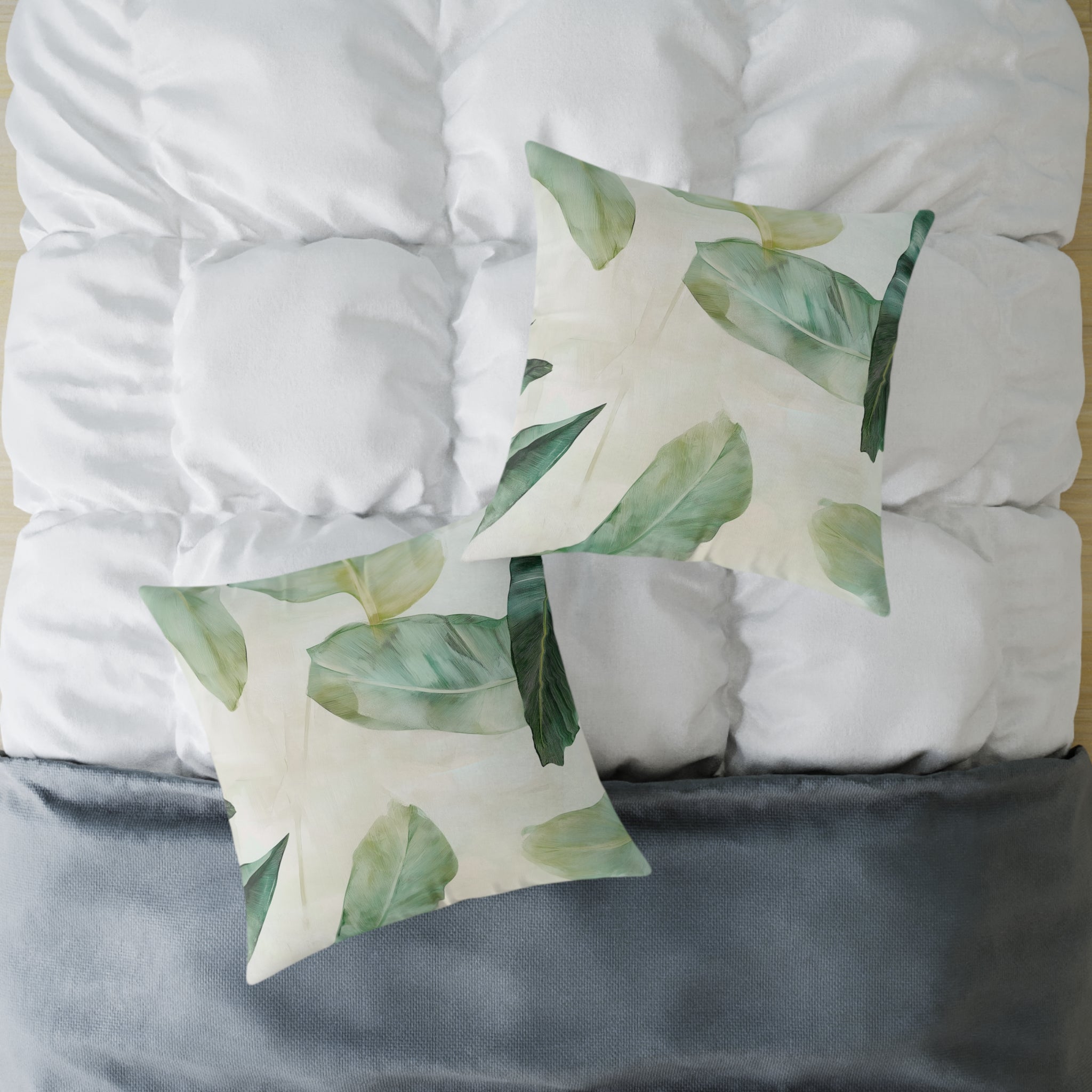 Botanical Leaf Square Pillow
