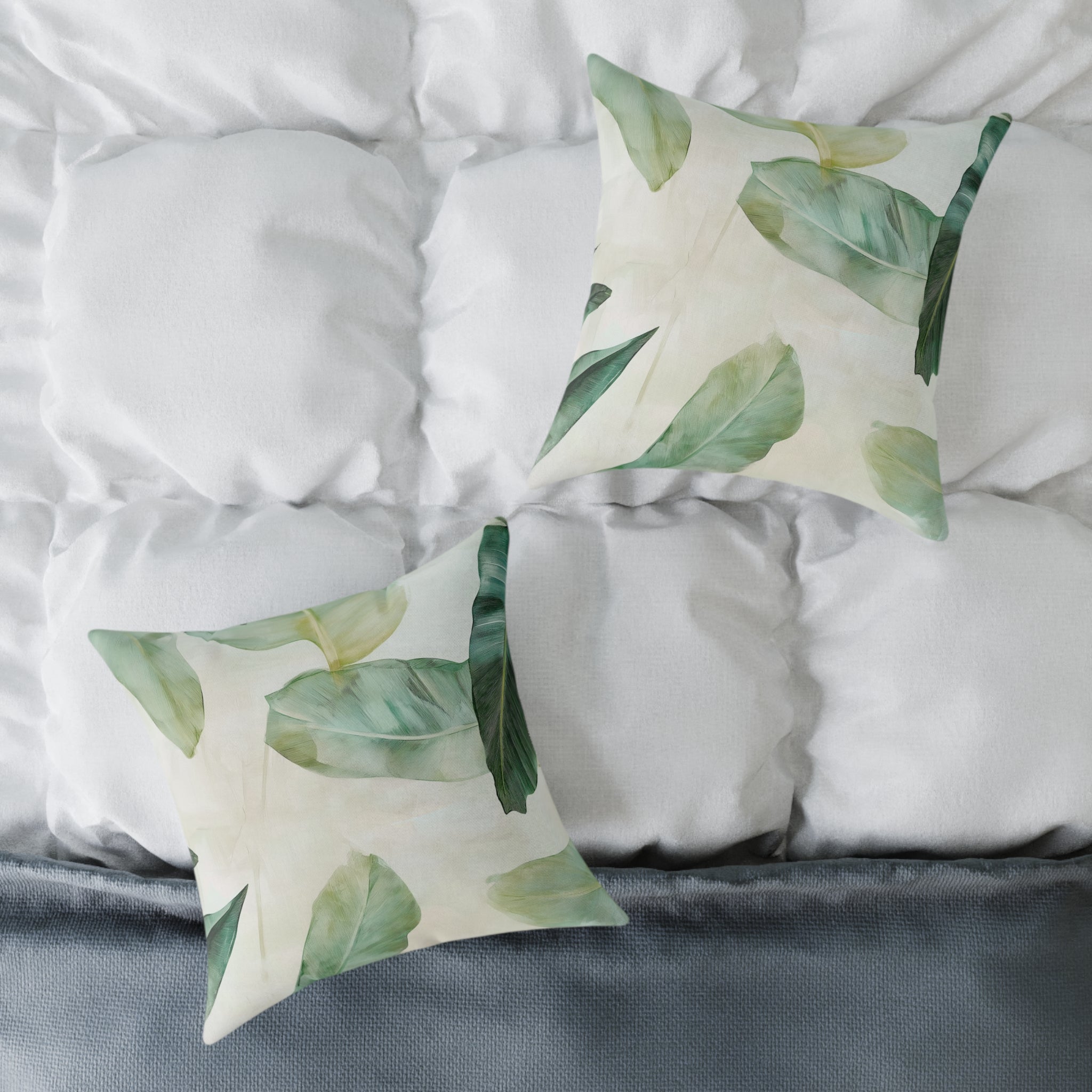 Botanical Leaf Square Pillow
