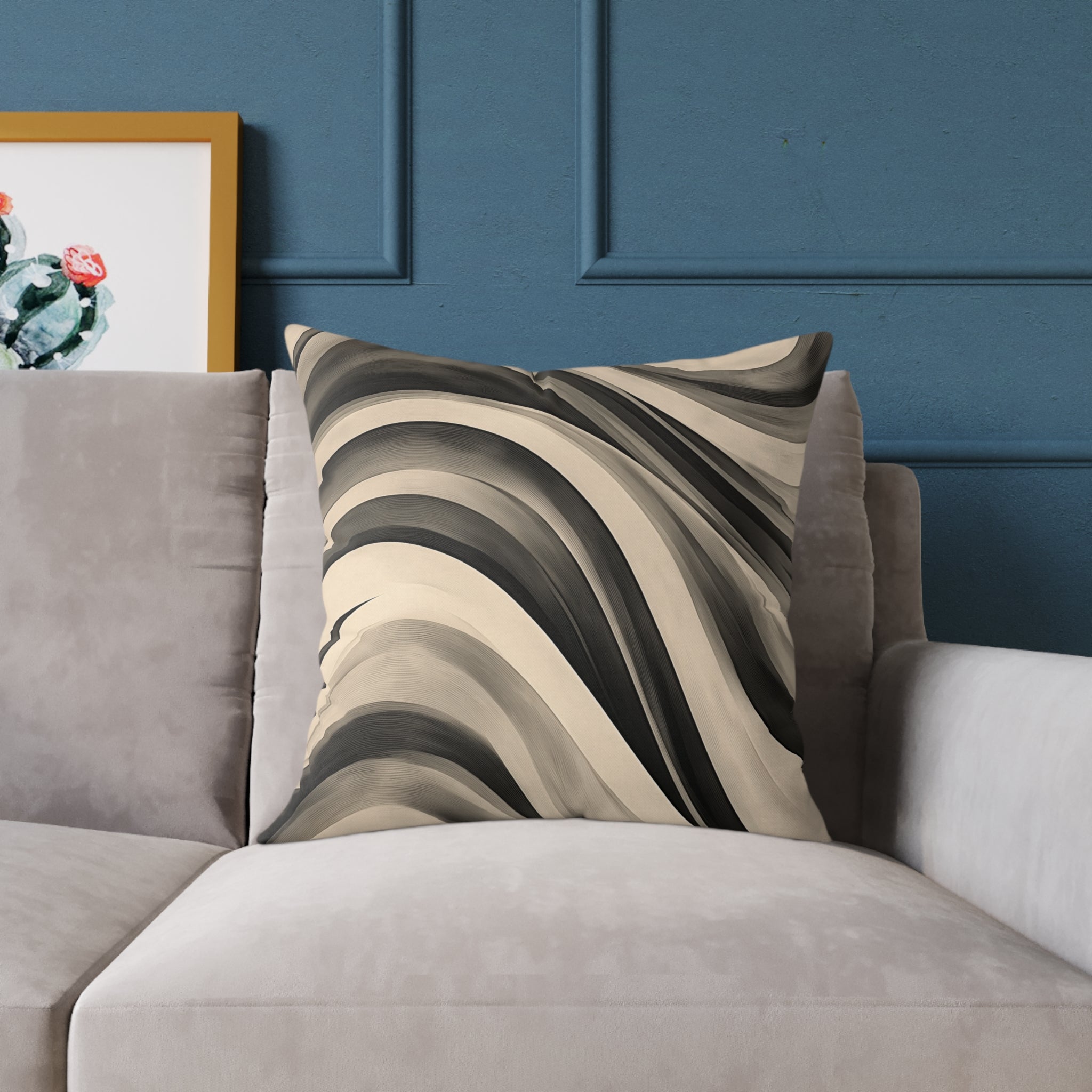Modern Abstract Wave Pillow